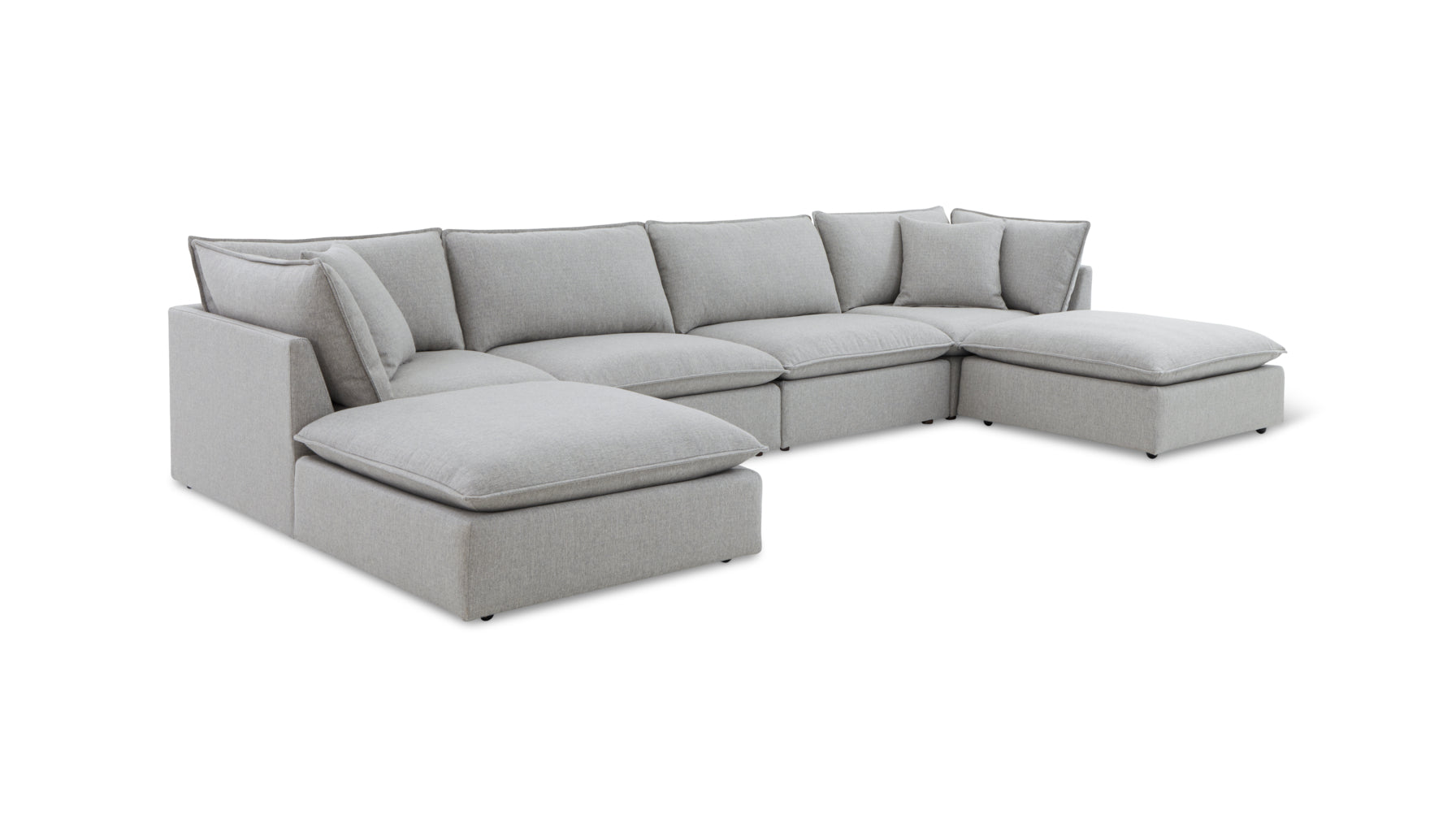 Chill Time 6-Piece Modular U-Shaped Sectional, Heather_image