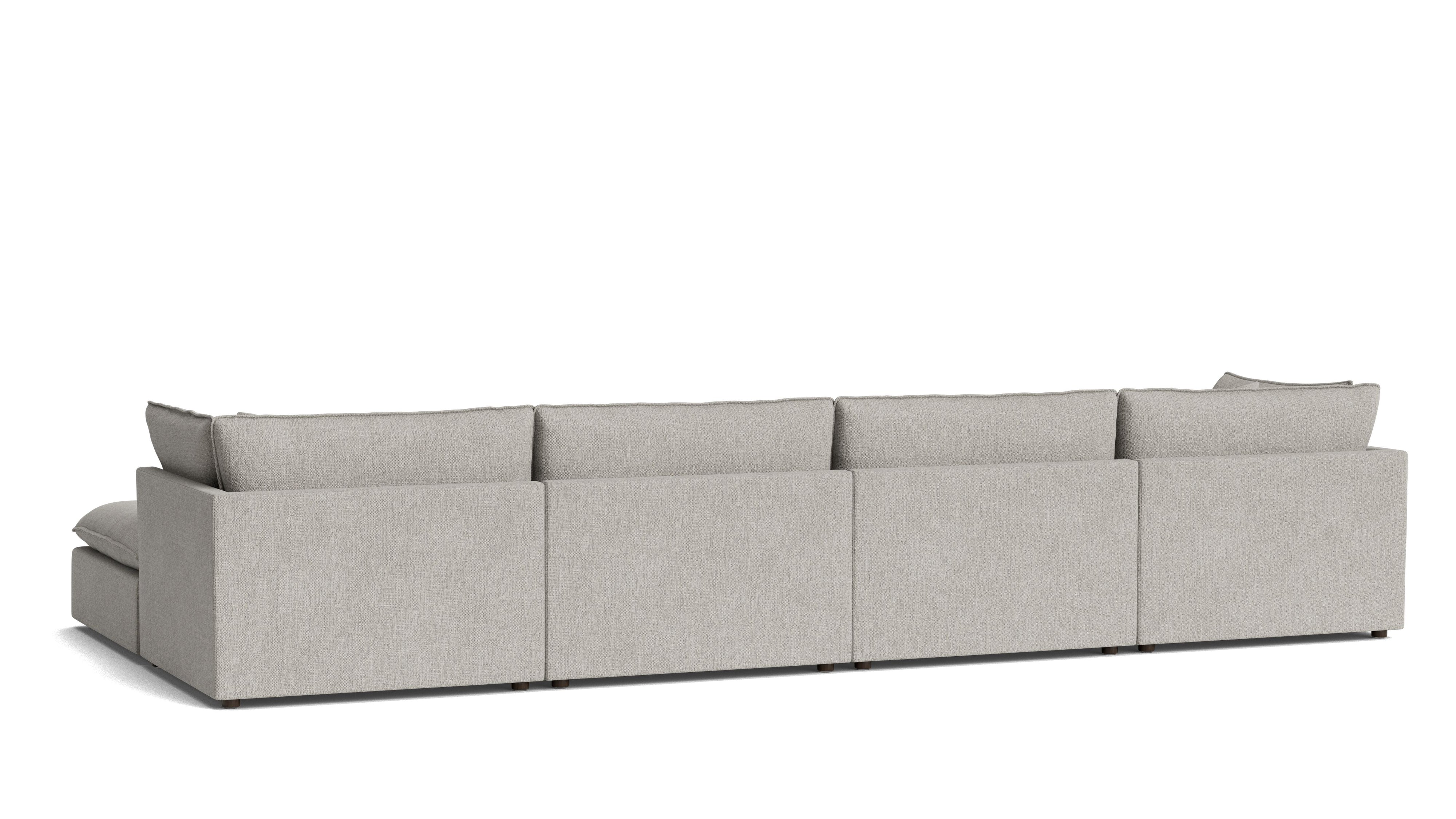 Chill Time 6-Piece Modular U-Shaped Sectional, Heather