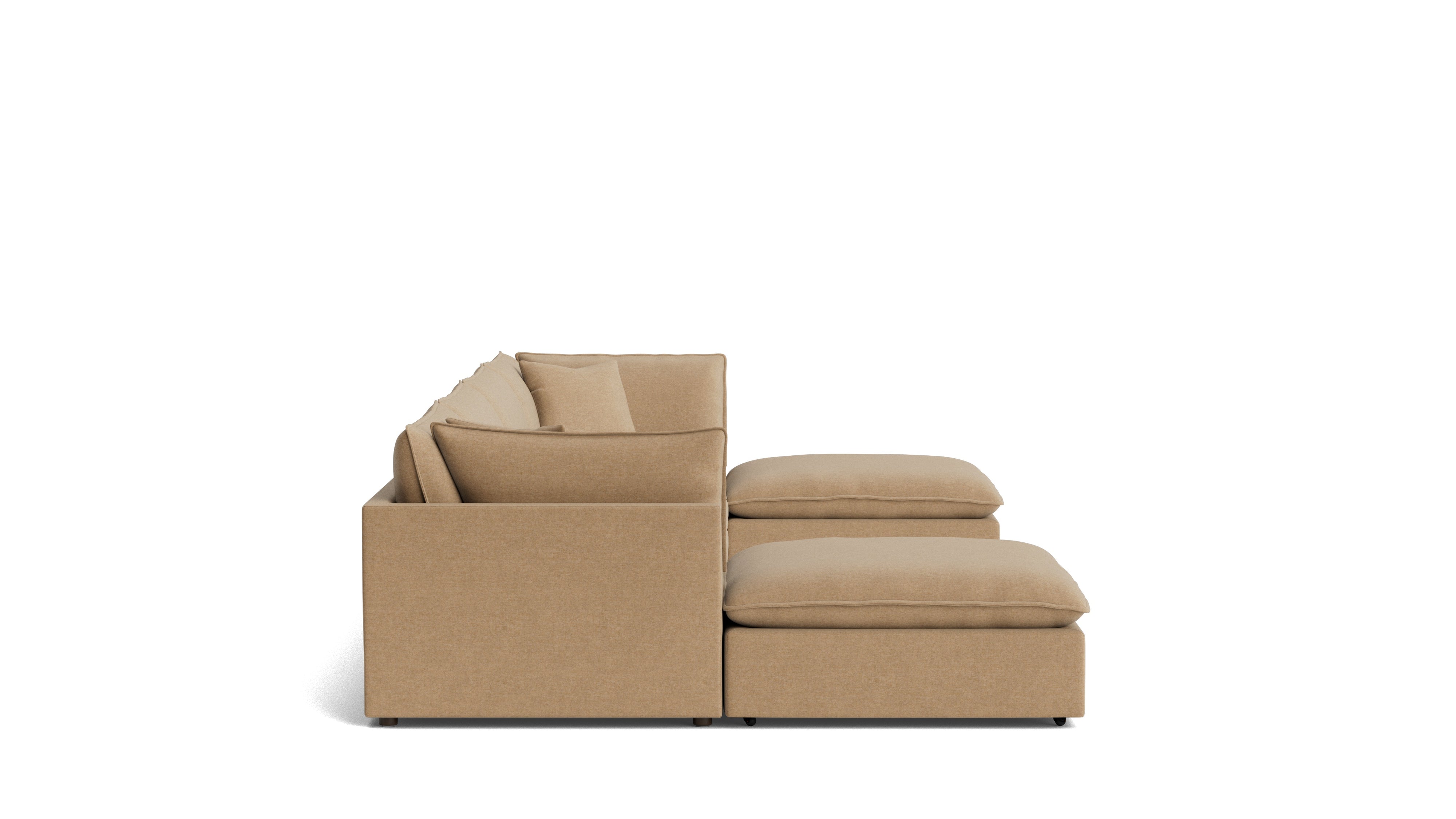 Chill Time 6 - Piece Modular U - Shaped Sectional, Hazelnut - Sundays Company CanadaSEC-YJ-054-145