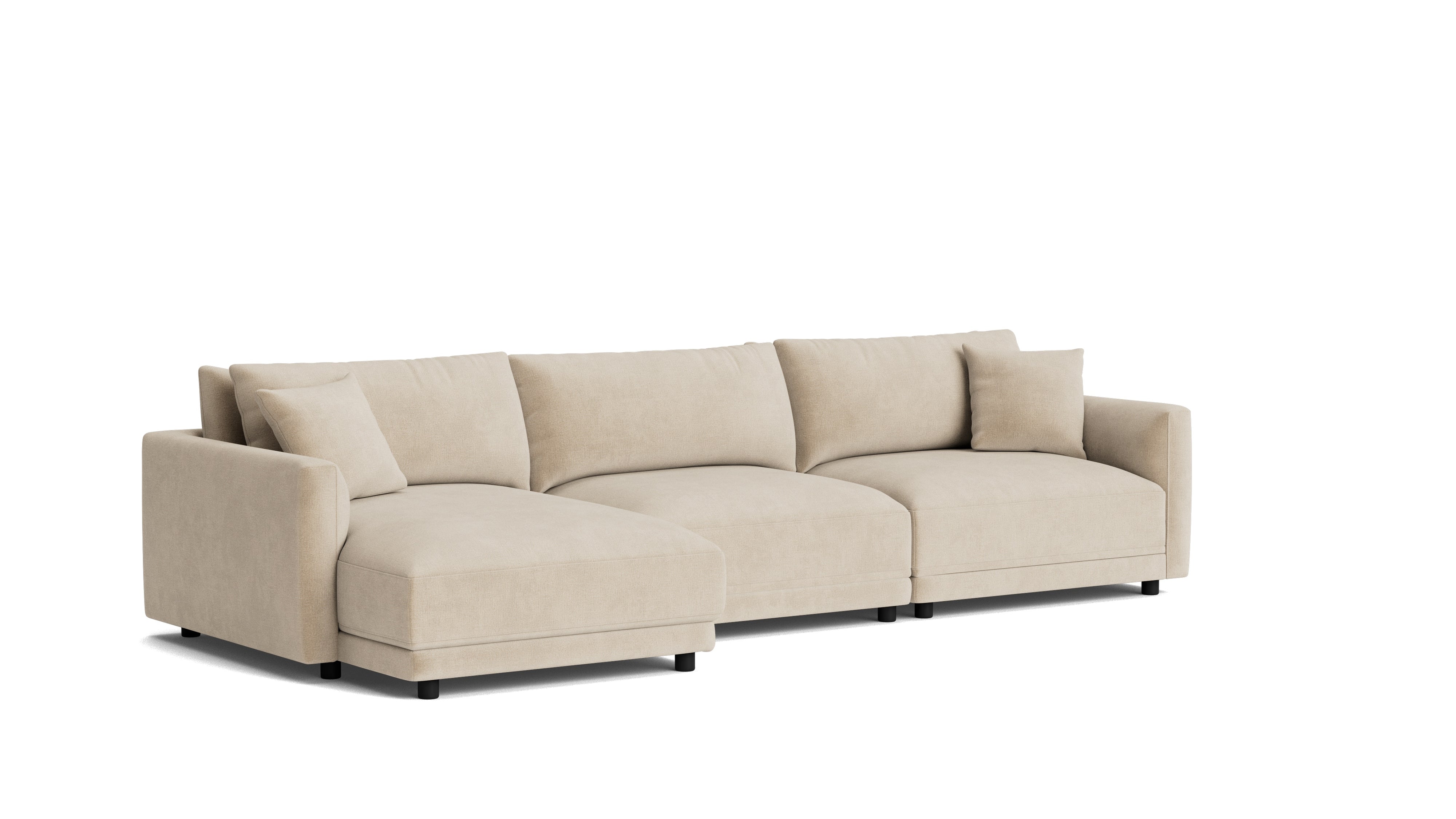 Soft Spot 3-Piece Modular Sectional Left, Cashew