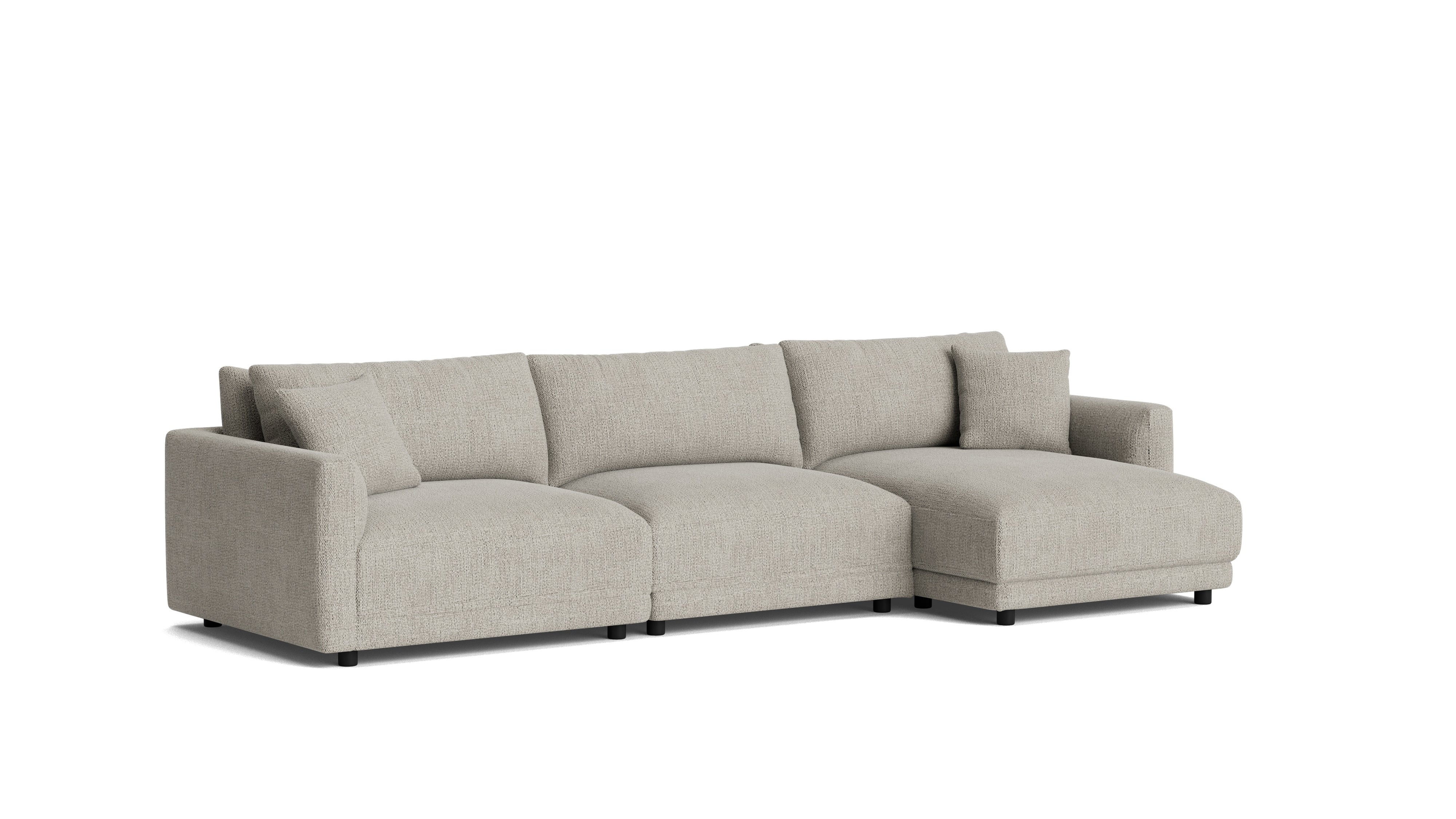 Soft Spot 3-Piece Modular Sectional Right, Oatmeal
