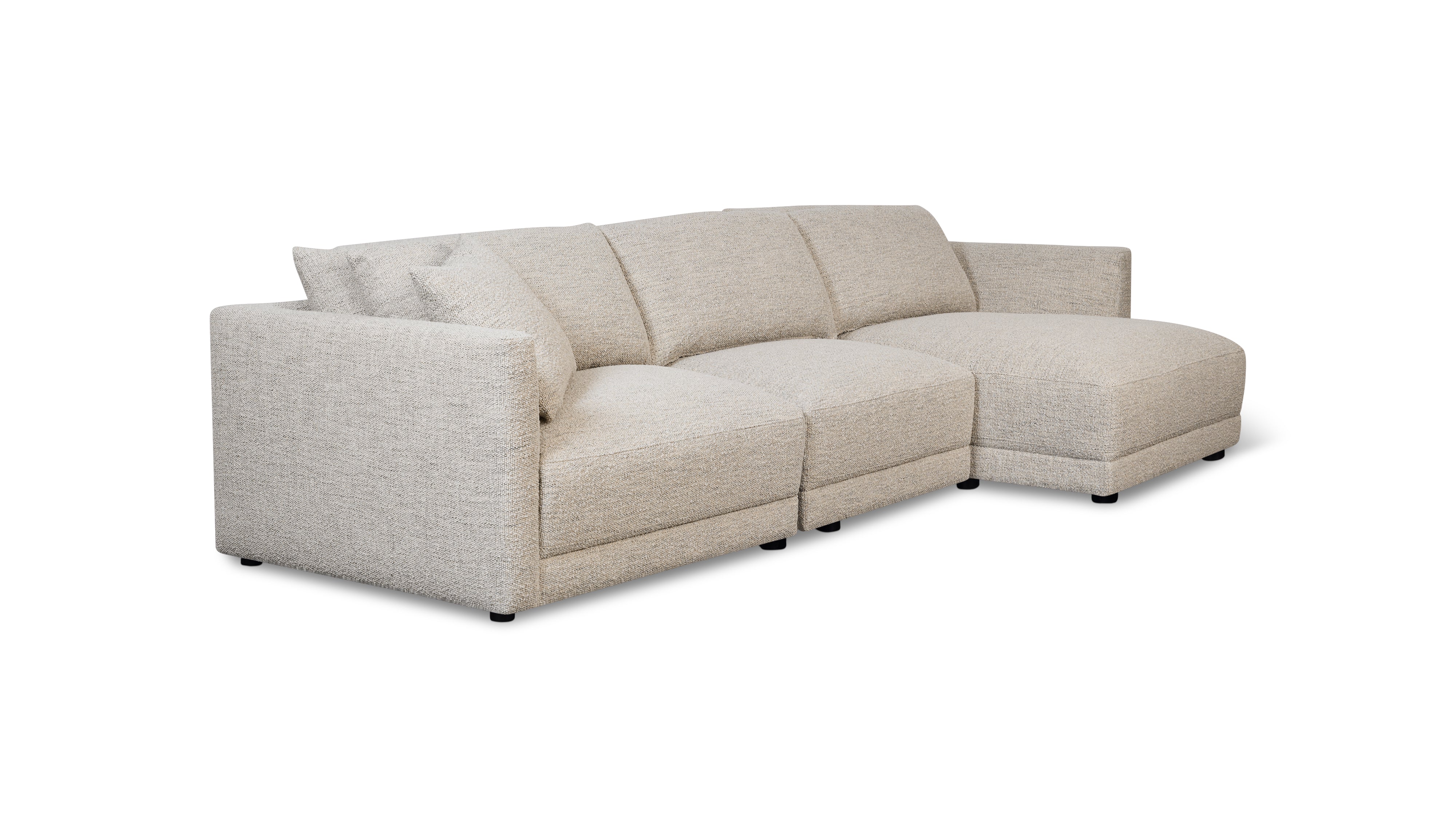 Soft Spot 3-Piece Modular Sectional Right, Oatmeal - Image 7