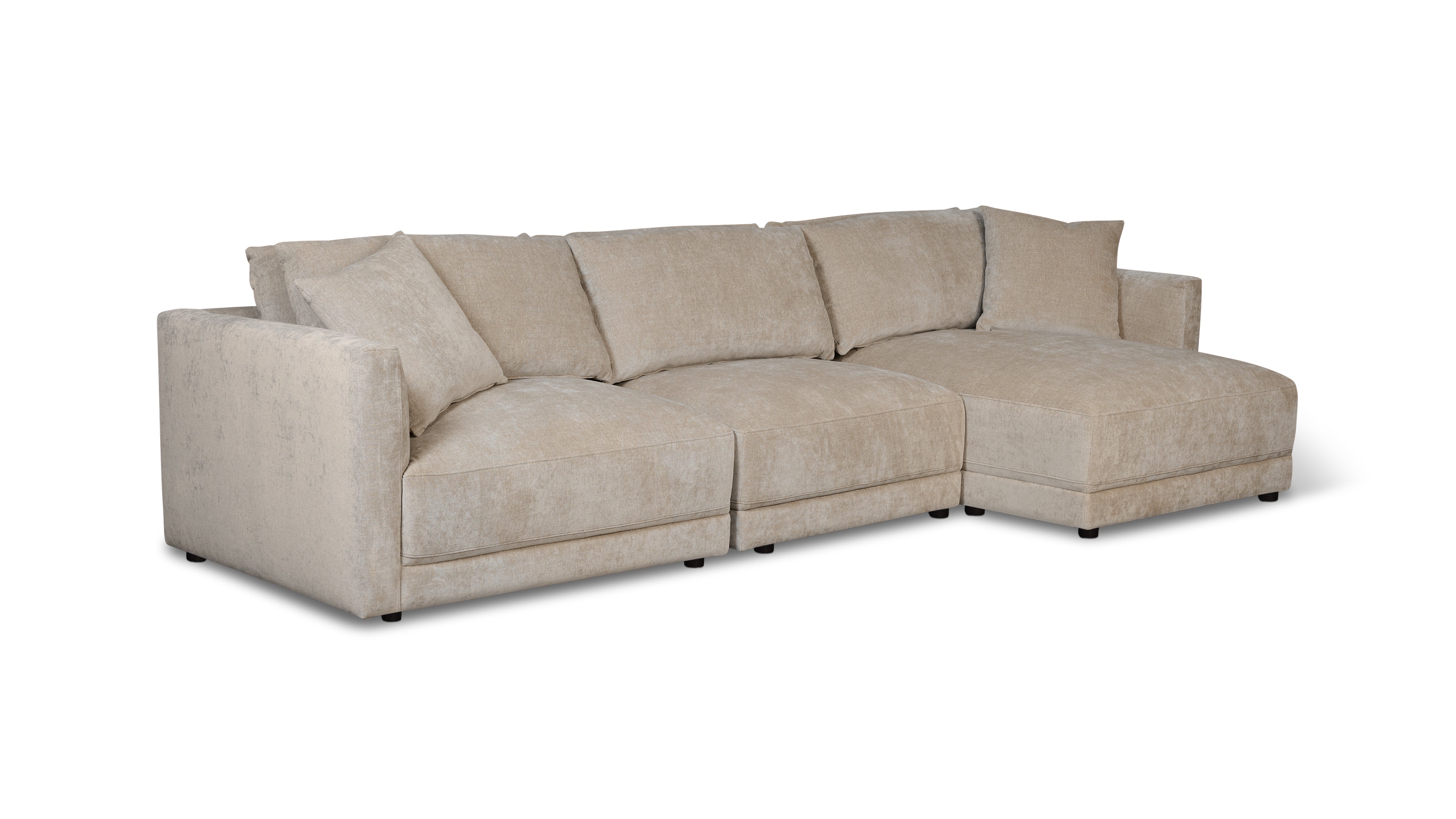 Soft Spot 3-Piece Modular Sectional Right, Cashew - Image 9