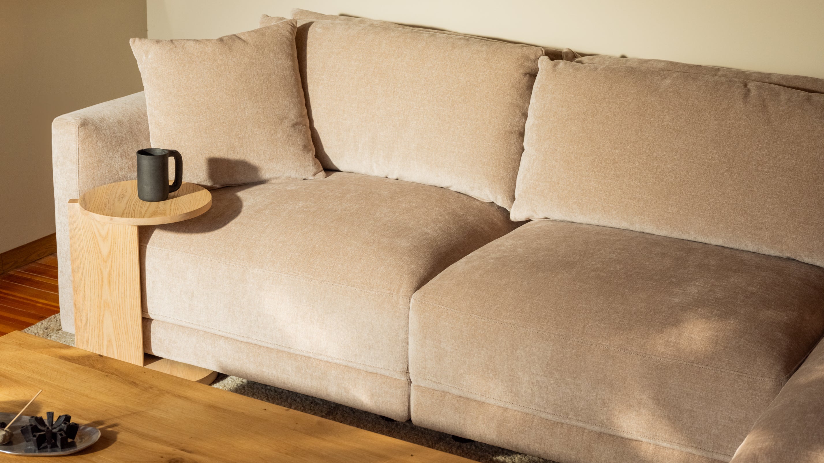 Soft Spot 3-Piece Modular Sectional Right, Cashew - Image 9