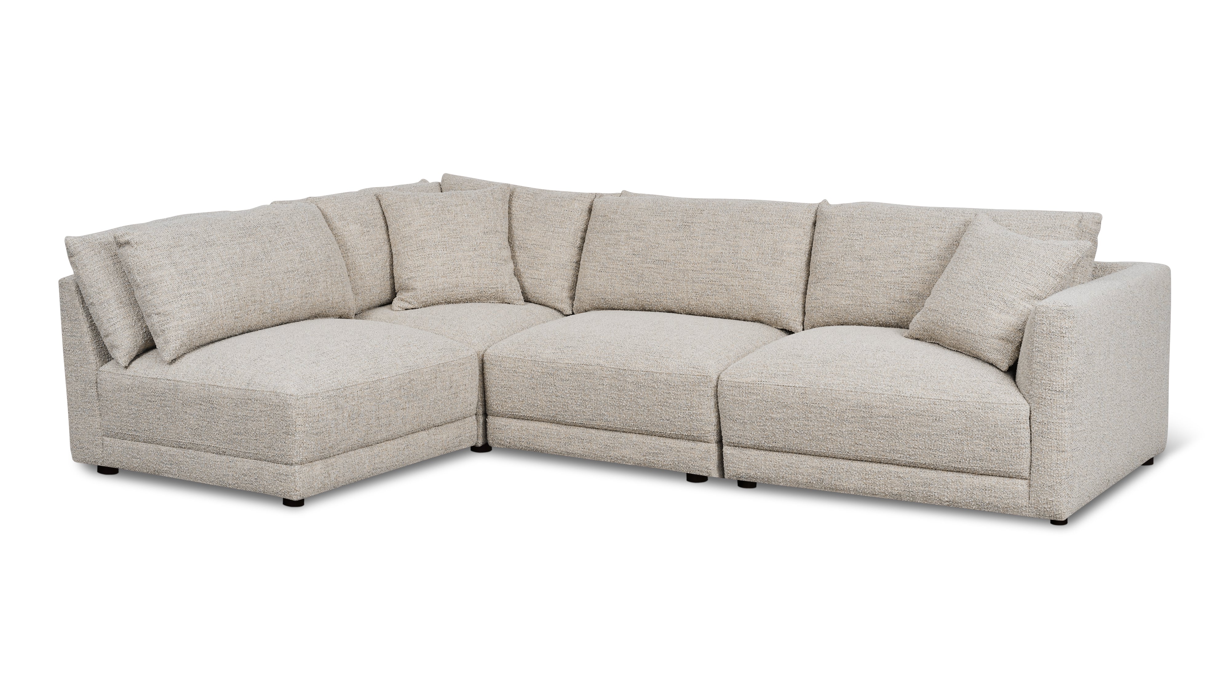 Soft Spot 4-Piece Modular Sectional Left, Oatmeal - Image 7