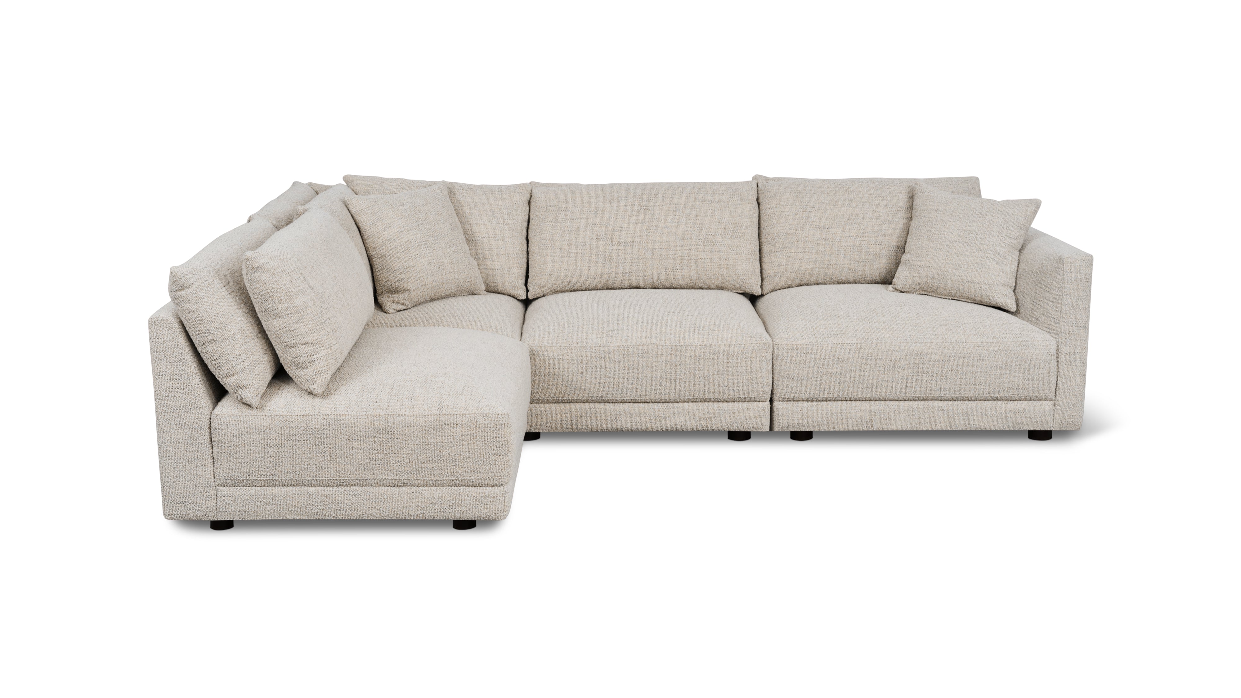 Soft Spot 4-Piece Modular Sectional Left, Oatmeal - Image 1