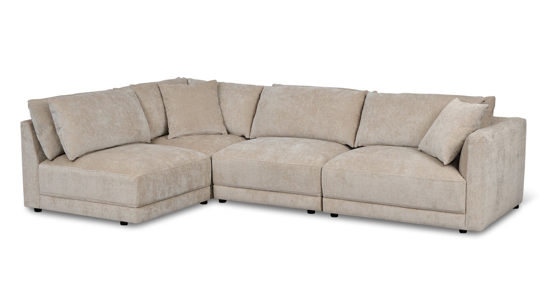 Soft Spot 4-Piece Modular Sectional Left, Cashew_image