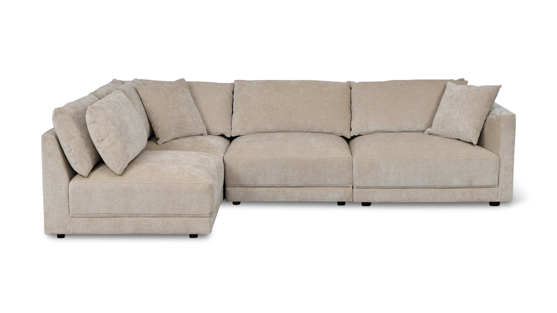 Soft Spot 4-Piece Modular Sectional Left, Cashew_image