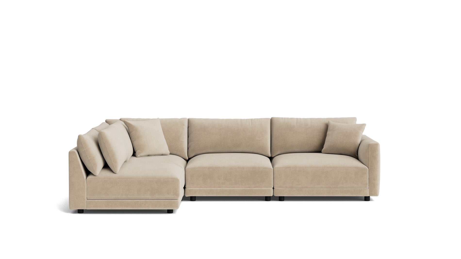 Soft Spot 4-Piece Modular Sectional Left, Cashew_image