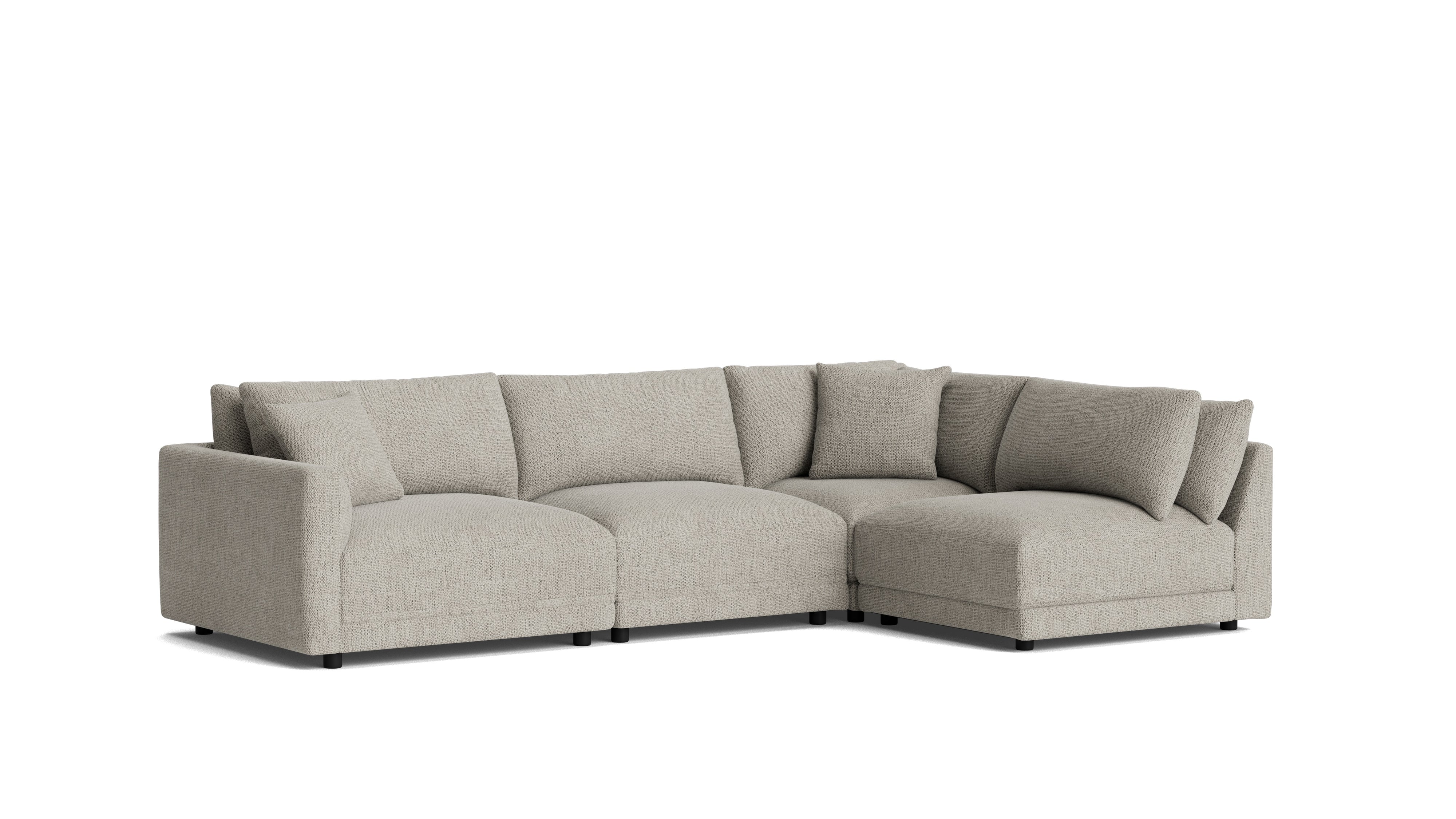 Soft Spot 4-Piece Modular Sectional Right, Oatmeal