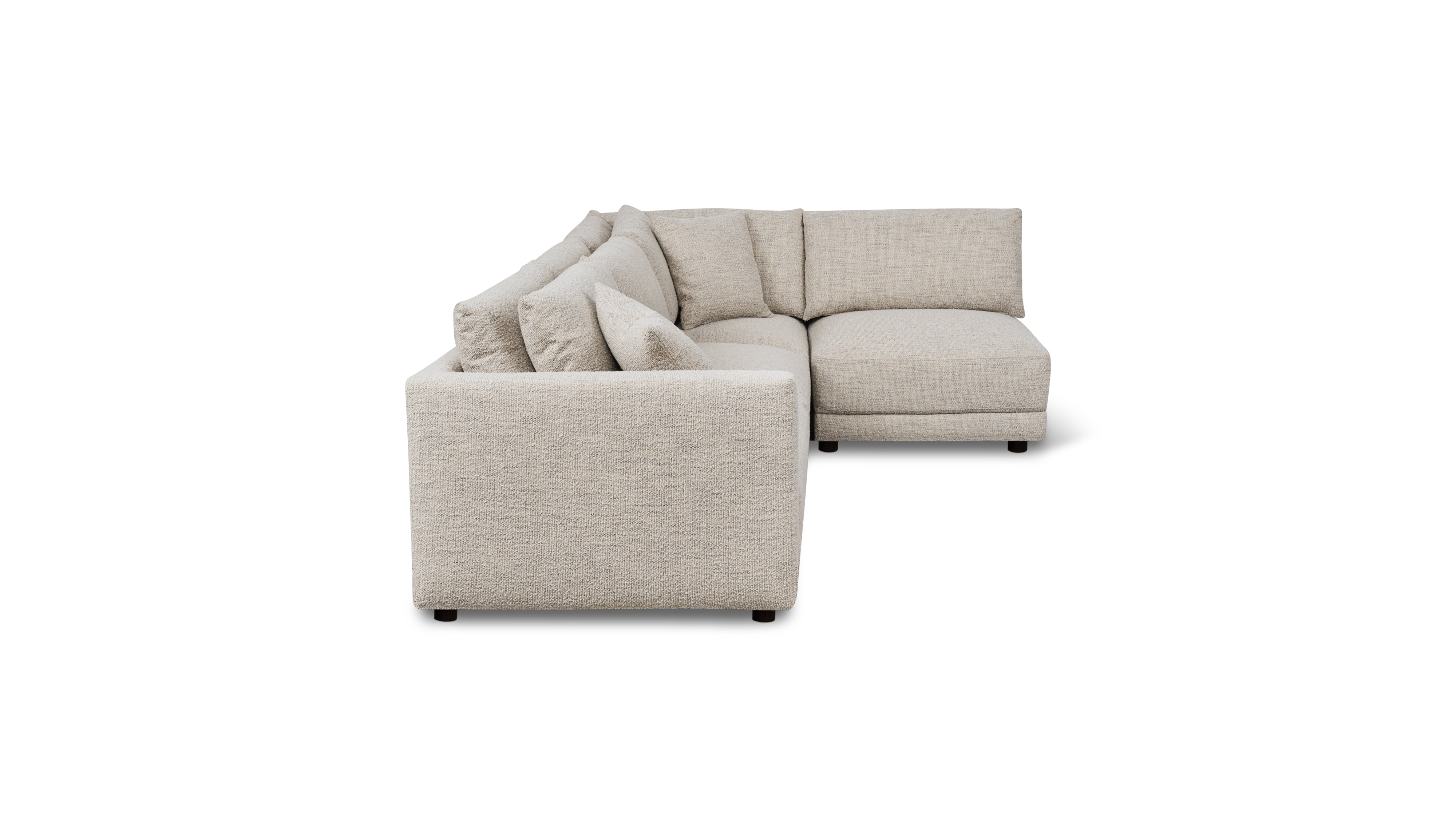 Soft Spot 4-Piece Modular Sectional Right, Oatmeal - Image 7