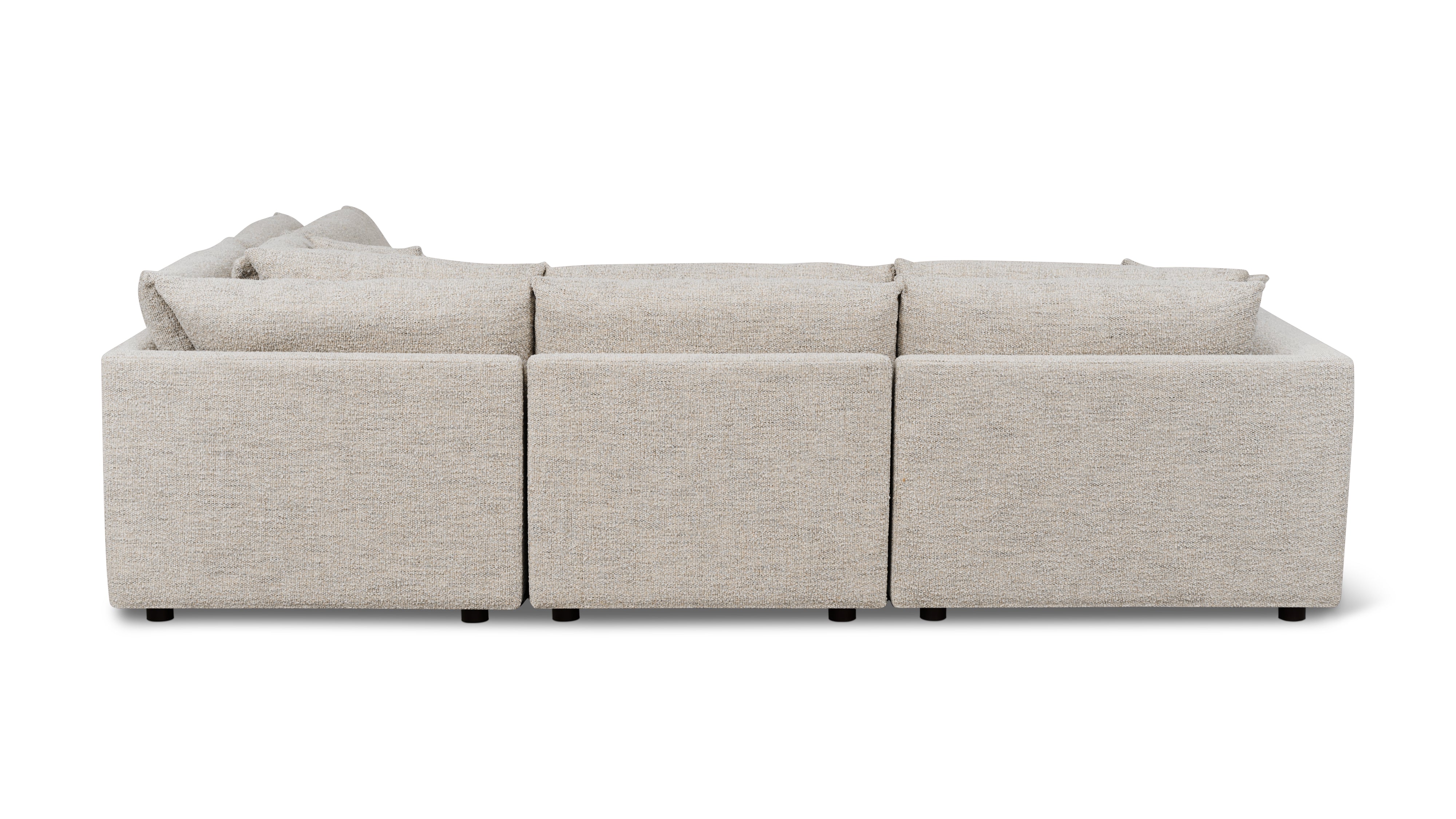 Soft Spot 4-Piece Modular Sectional Right, Oatmeal - Image 7