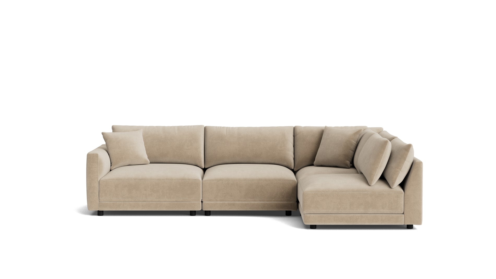 Soft Spot 4-Piece Modular Sectional Right, Cashew_image
