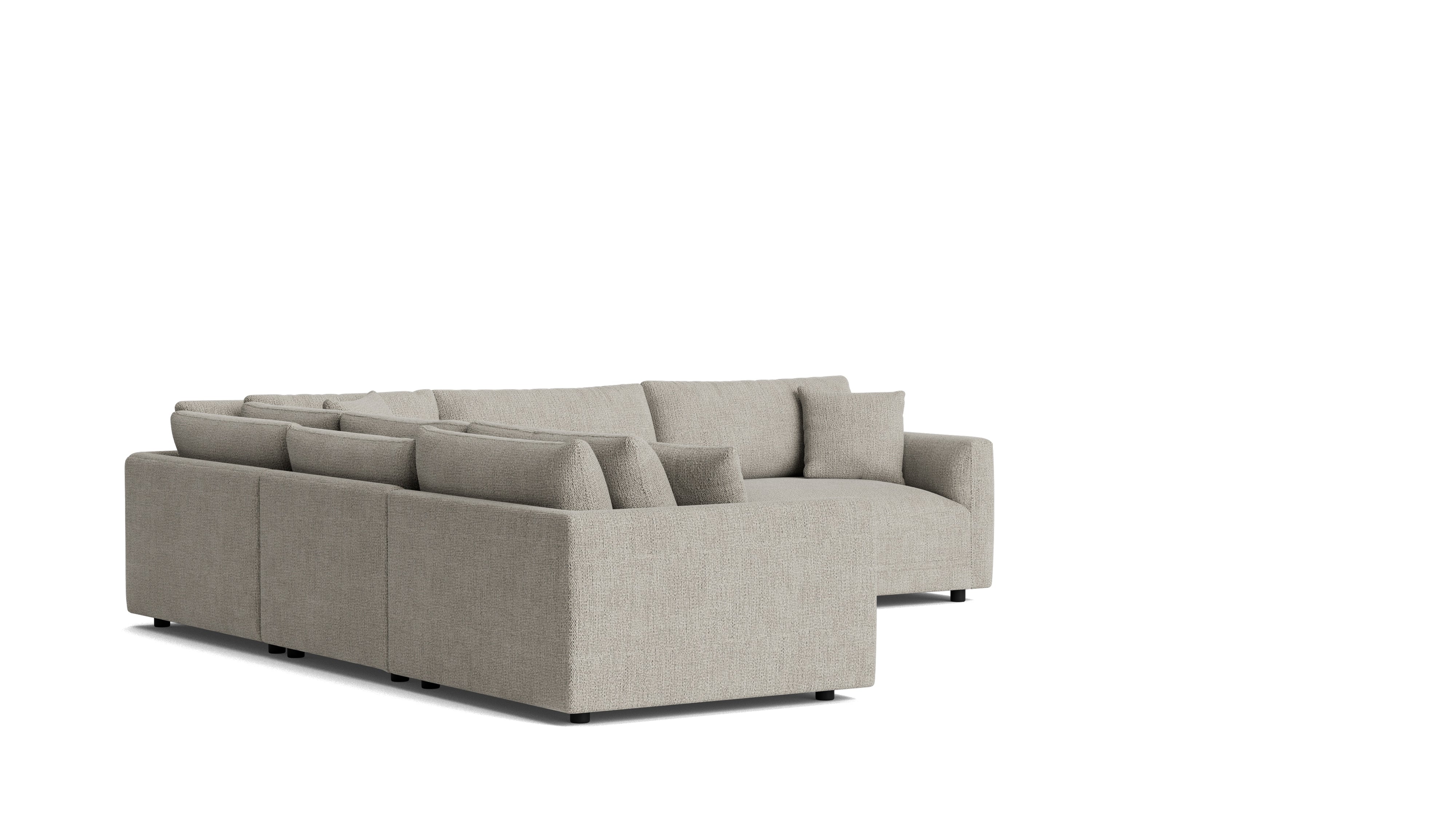 Soft Spot 5-Piece Modular Sectional Closed, Oatmeal