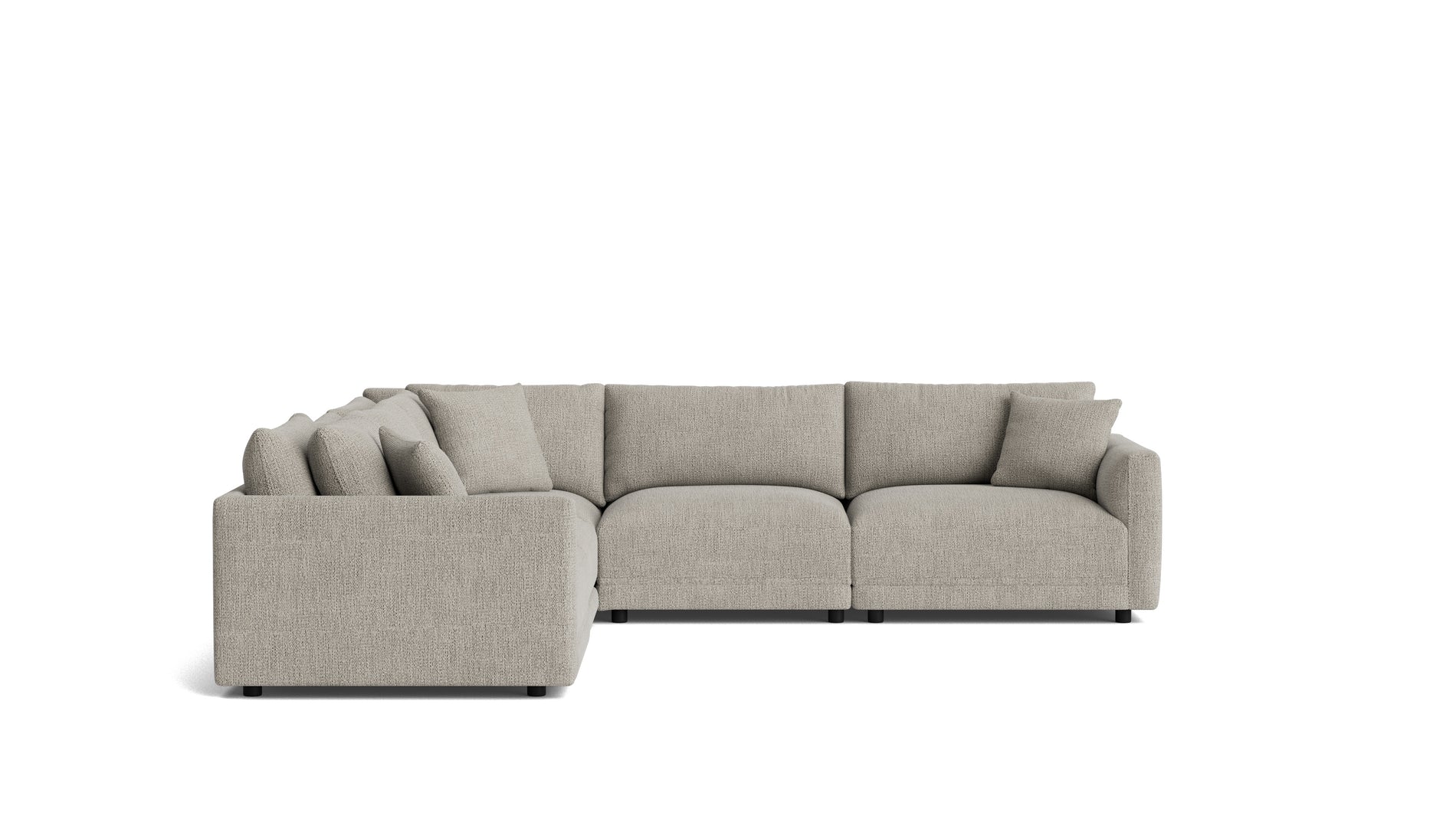 Soft Spot 5-Piece Modular Sectional Closed, Oatmeal_image