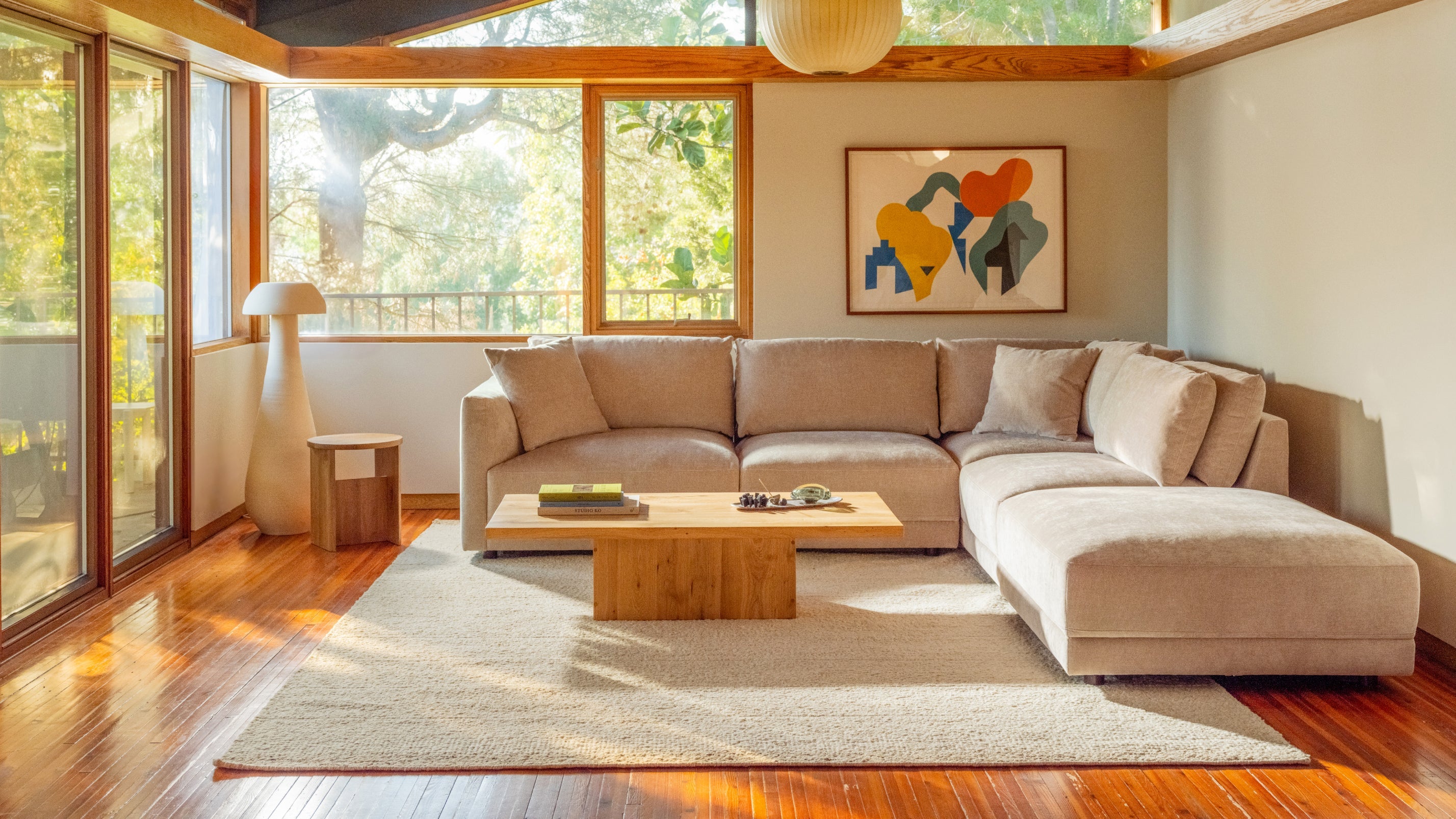 Soft Spot 5 - Piece Modular Sectional Closed, Cashew - Sundays Company CanadaSEC-YJ-062-194