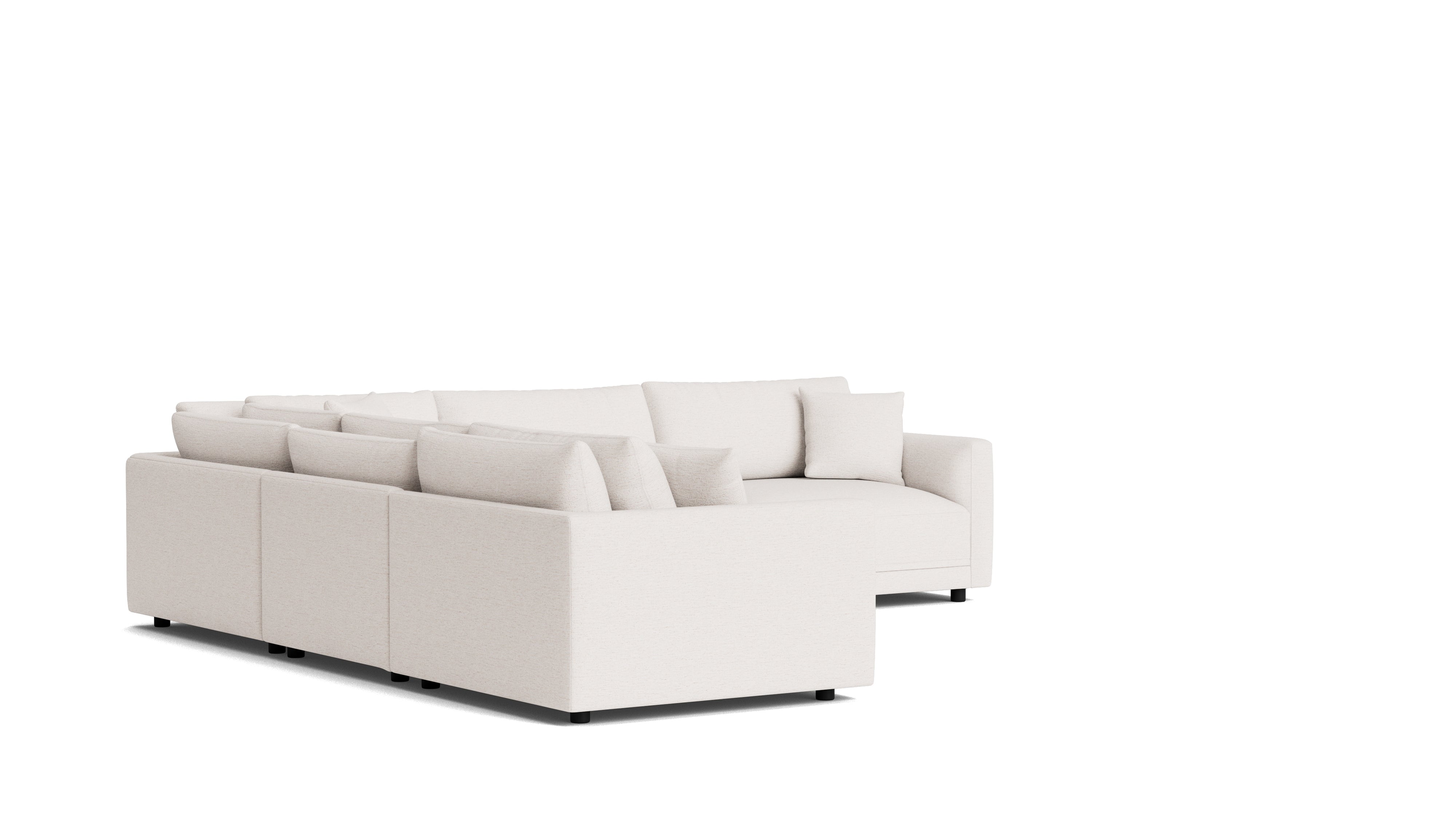 Soft Spot 5-Piece Modular Sectional Closed, Nomad Snow
