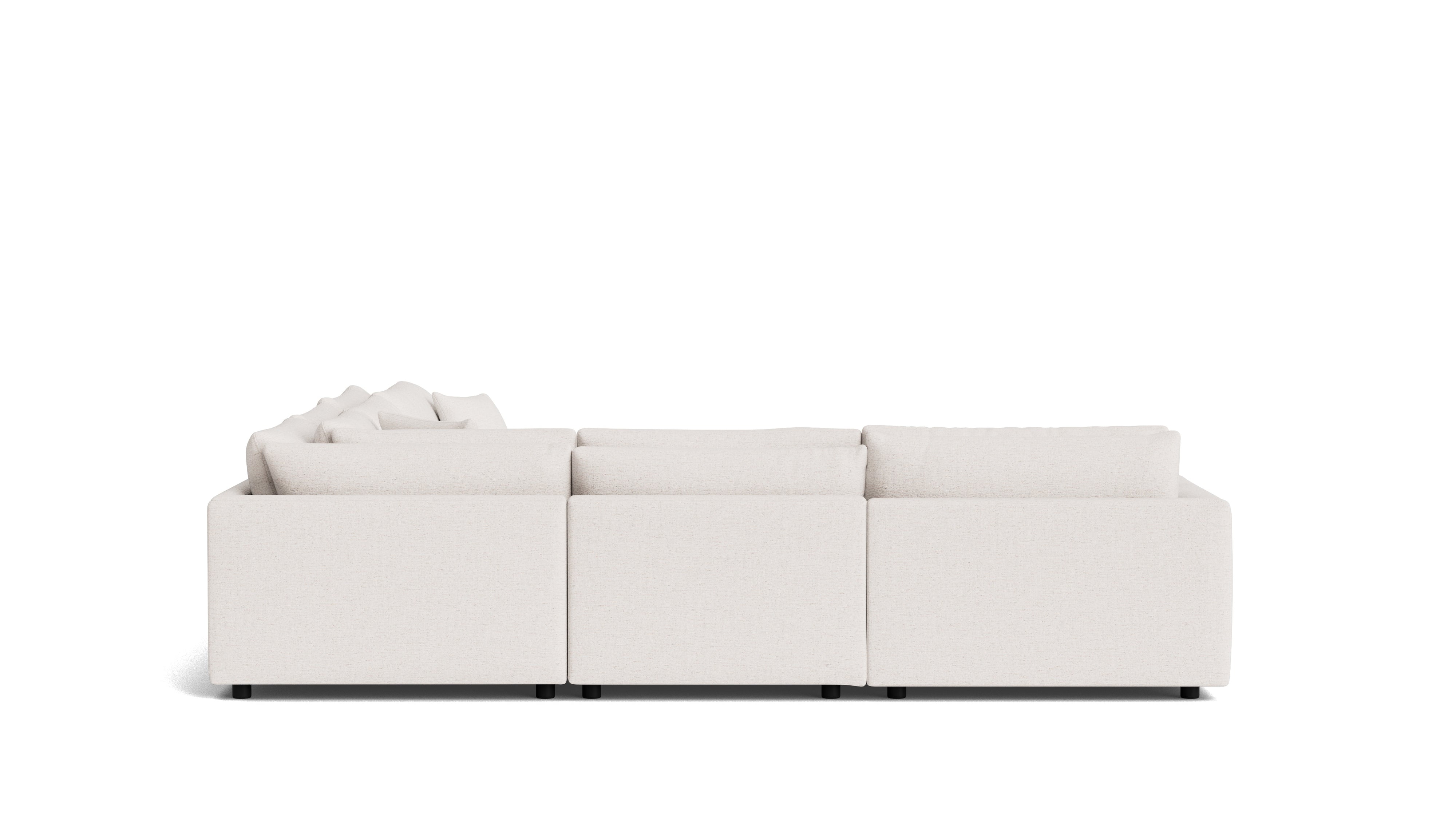 Soft Spot 5-Piece Modular Sectional Closed, Nomad Snow