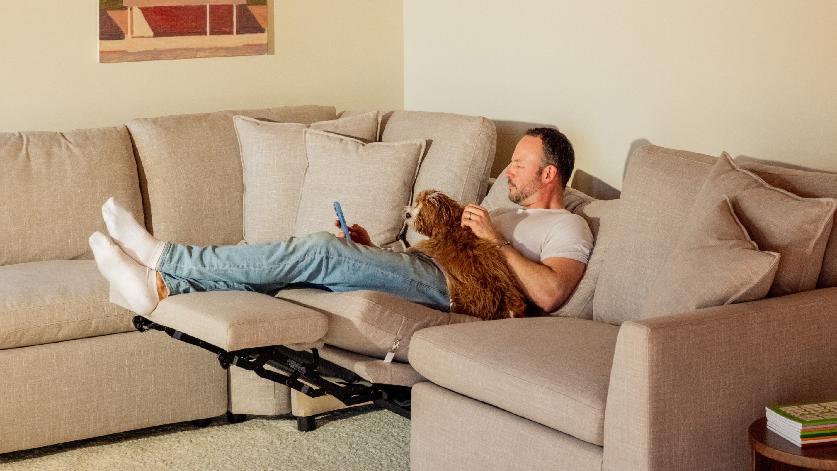 Lift Off Power Recliner 3-Piece Modular Sofa, Light Pebble - Image 13