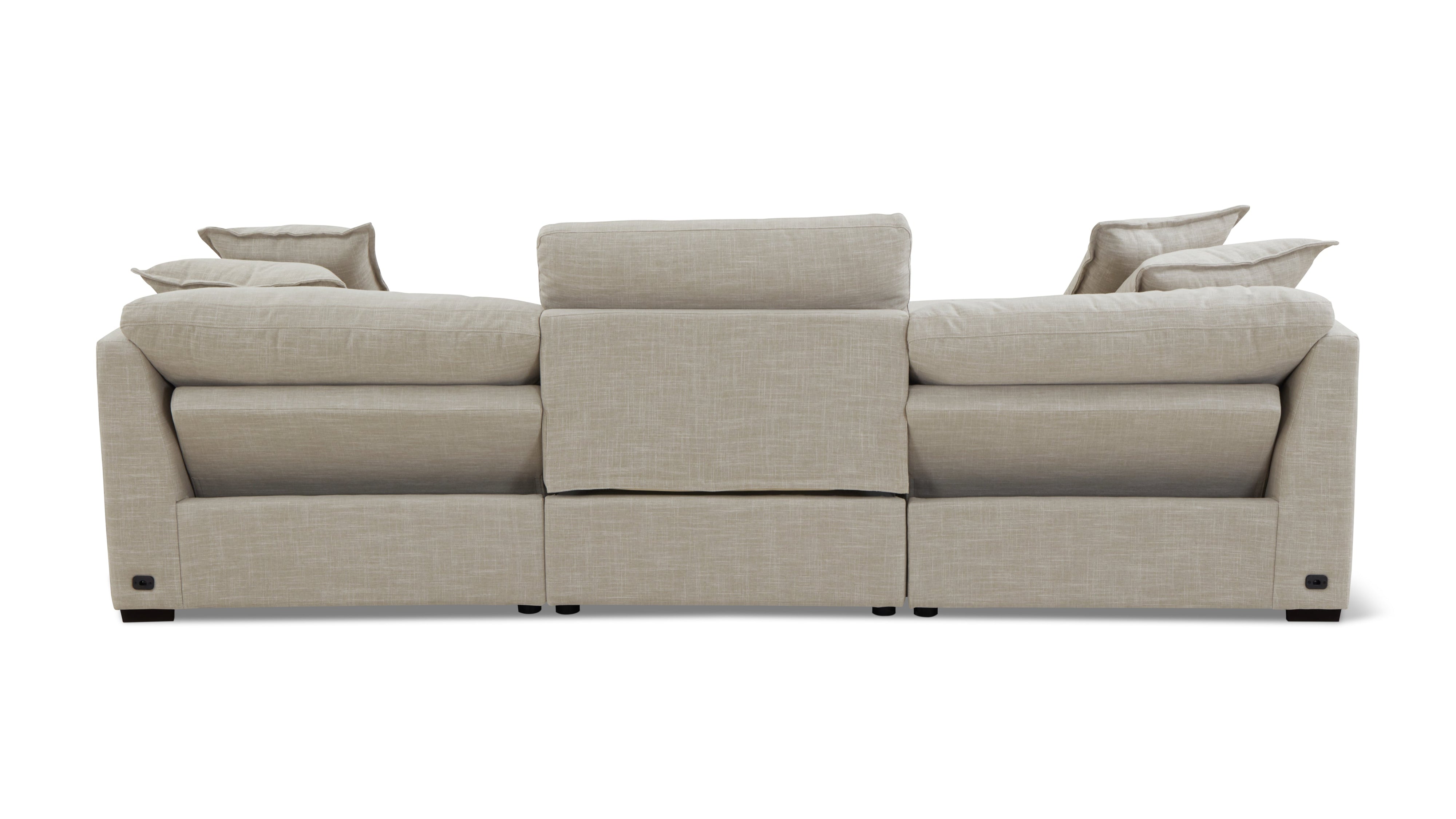 Lift Off Power Recliner 3-Piece Modular Sofa, Light Pebble - Image 10