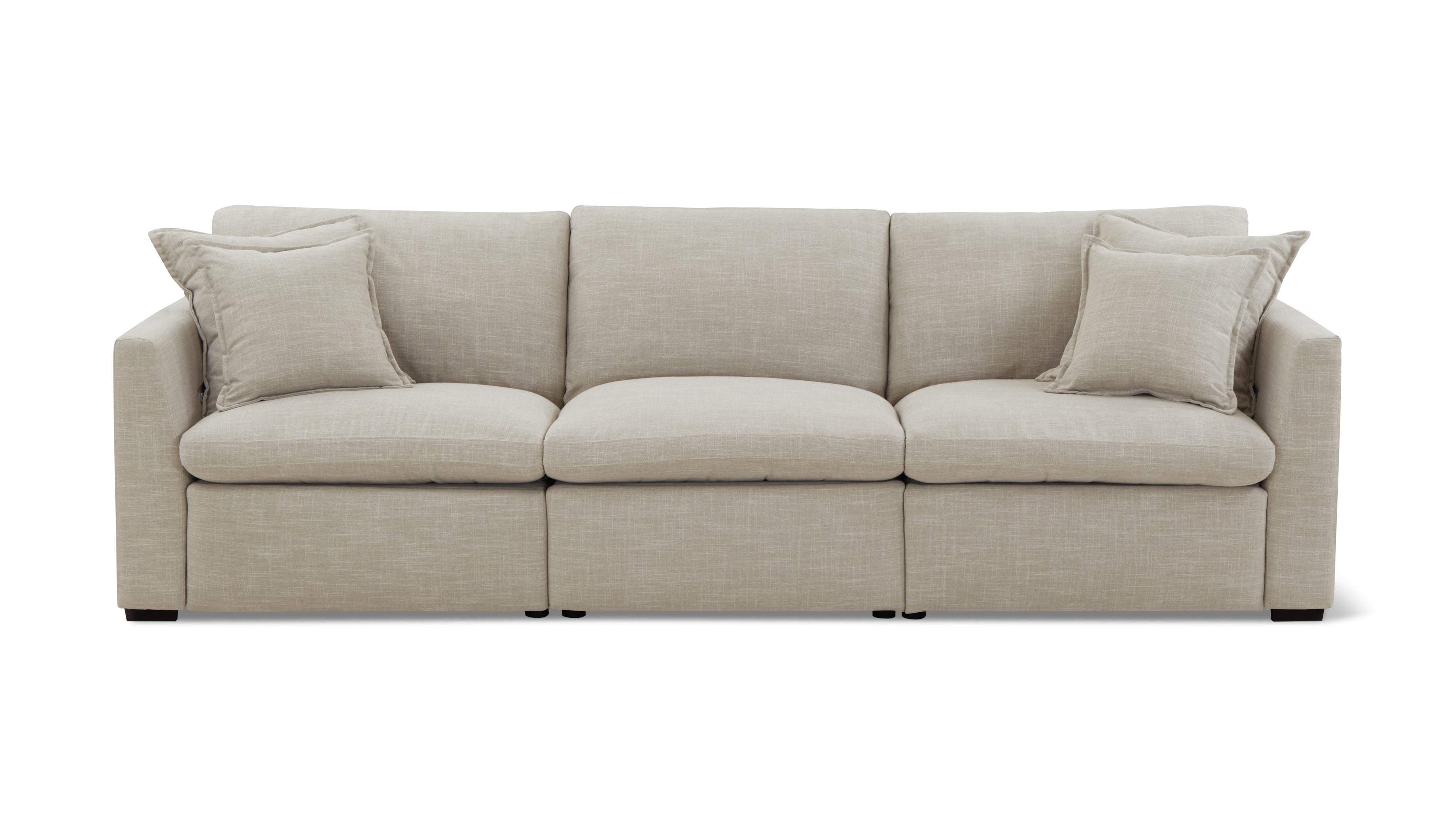 Lift Off Power Recliner 3-Piece Modular Sofa, Light Pebble - Image 1