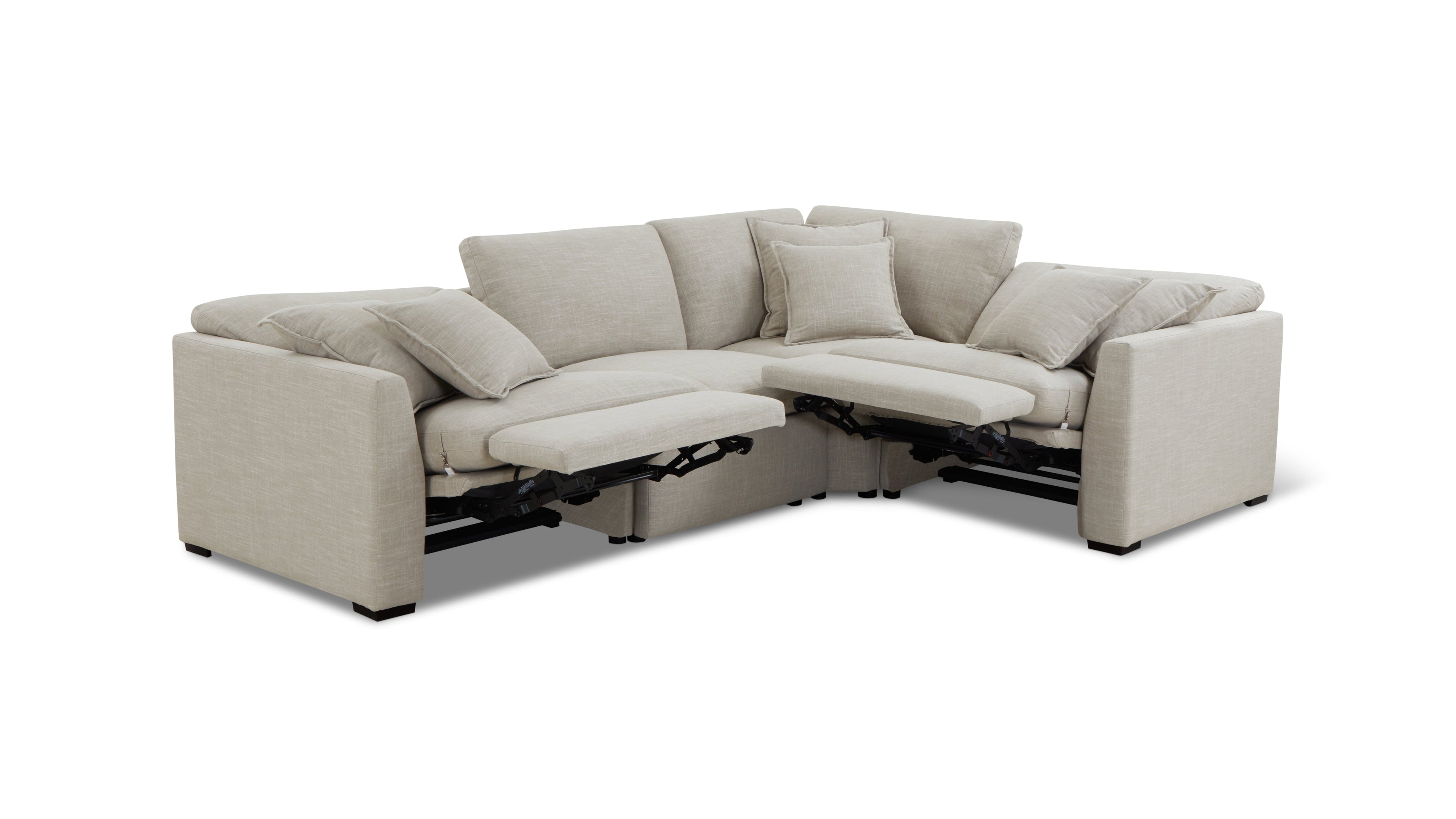 Lift Off Power Recliner 4-Piece Modular Sectional, Light Pebble - Image 14