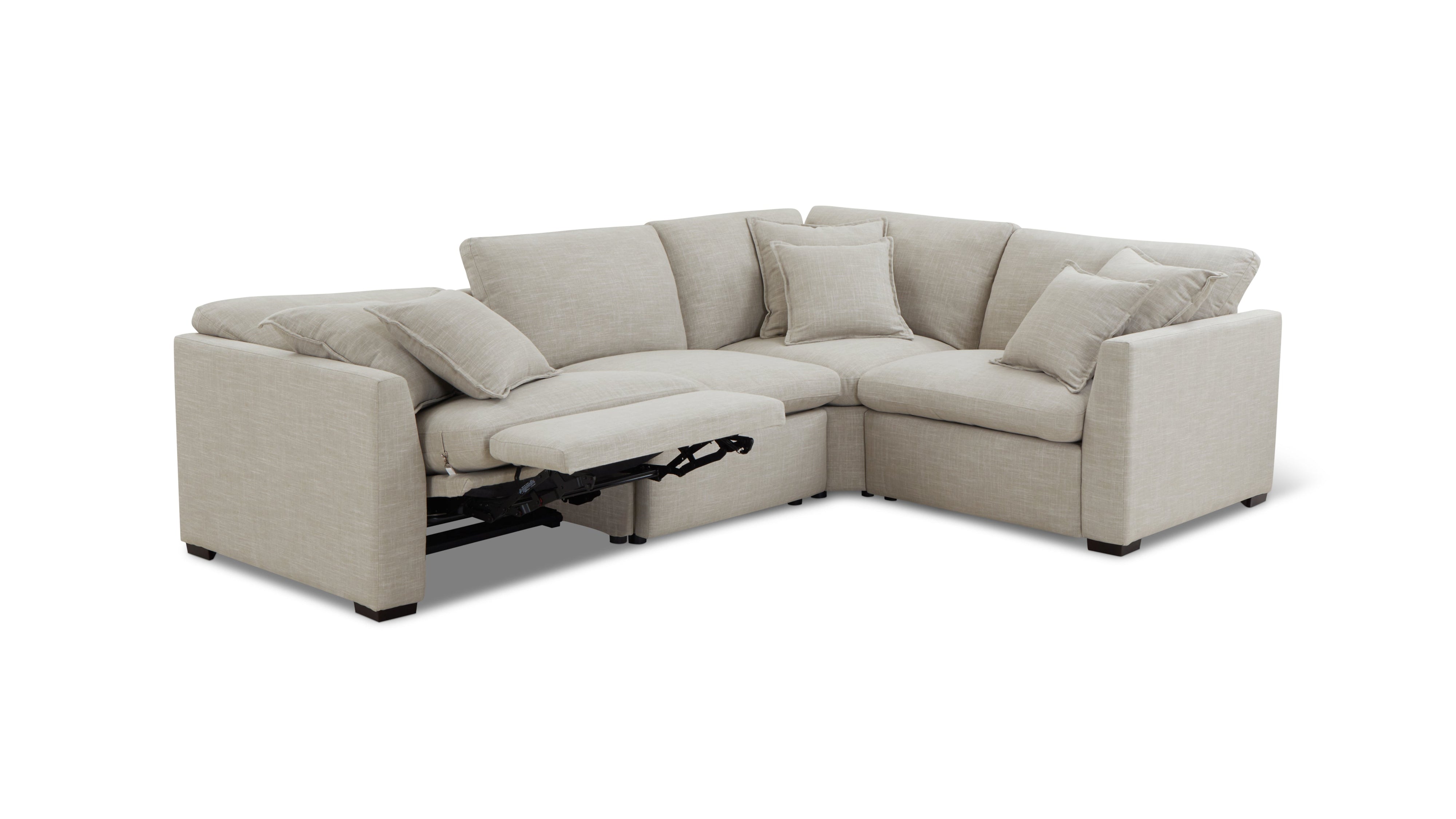 Lift Off Power Recliner 4-Piece Modular Sectional, Light Pebble - Image 8