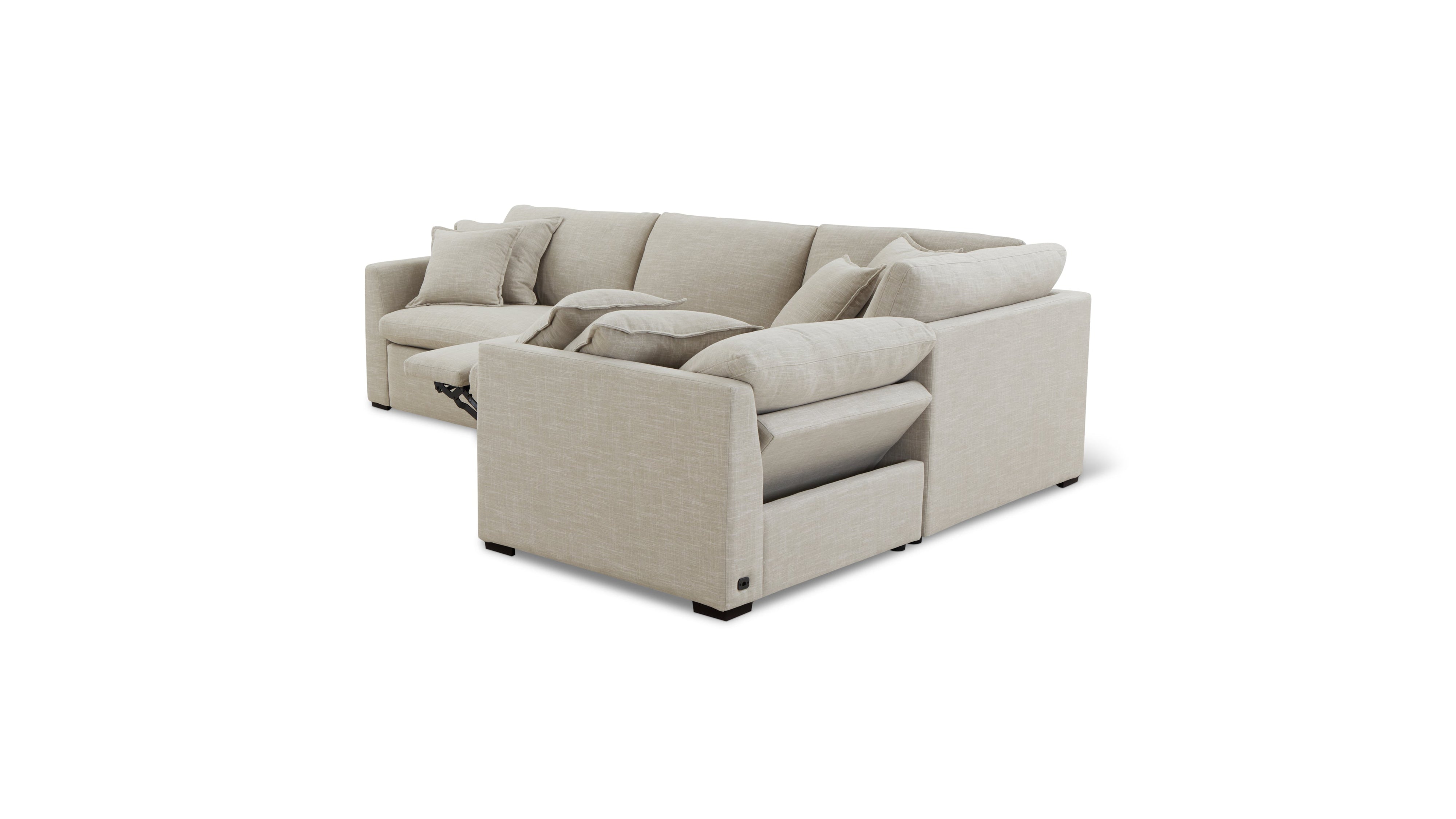 Lift Off Power Recliner 4-Piece Modular Sectional, Light Pebble - Image 13