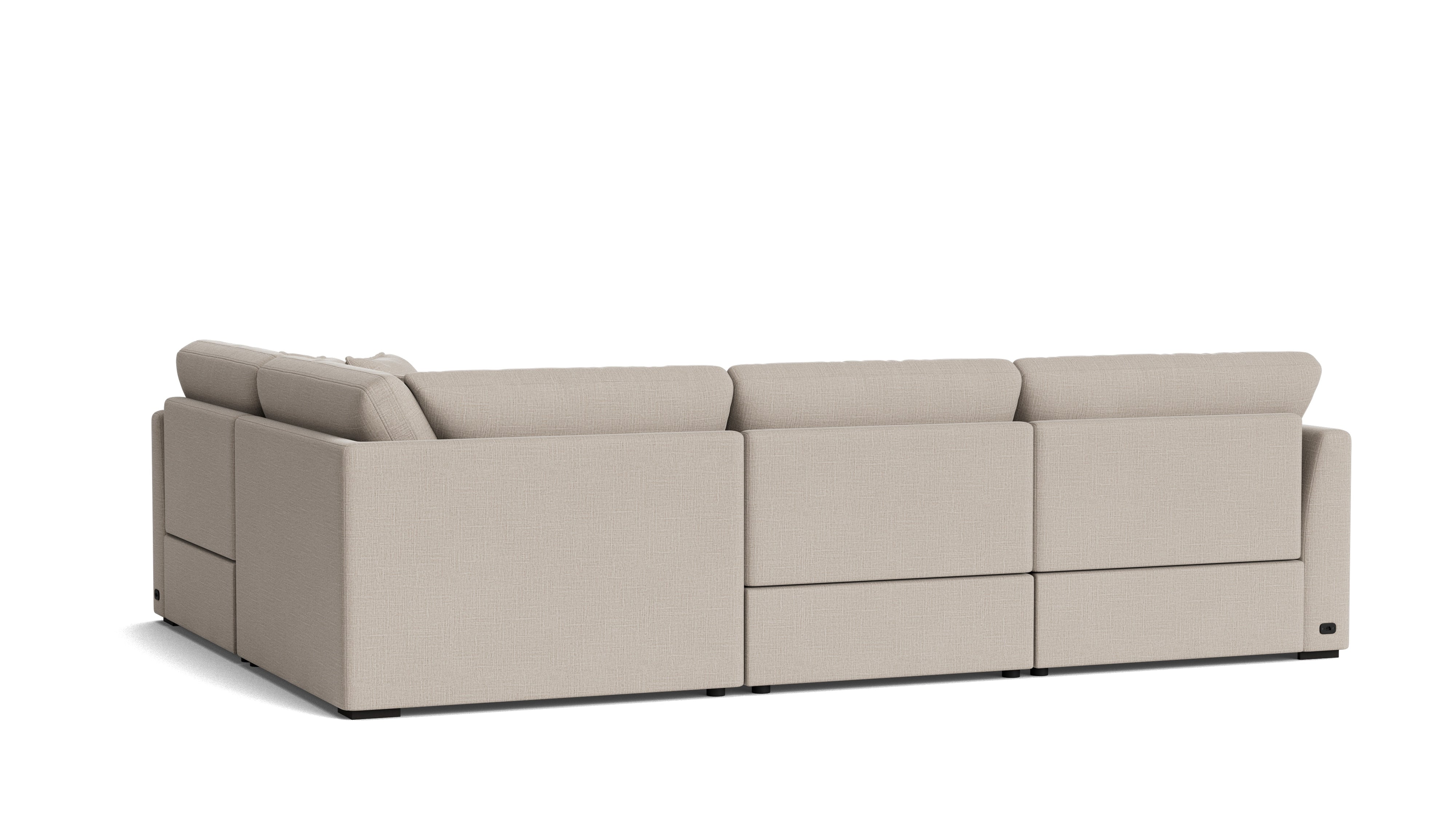 Lift Off Power Recliner 4-Piece Modular Sectional, Light Pebble