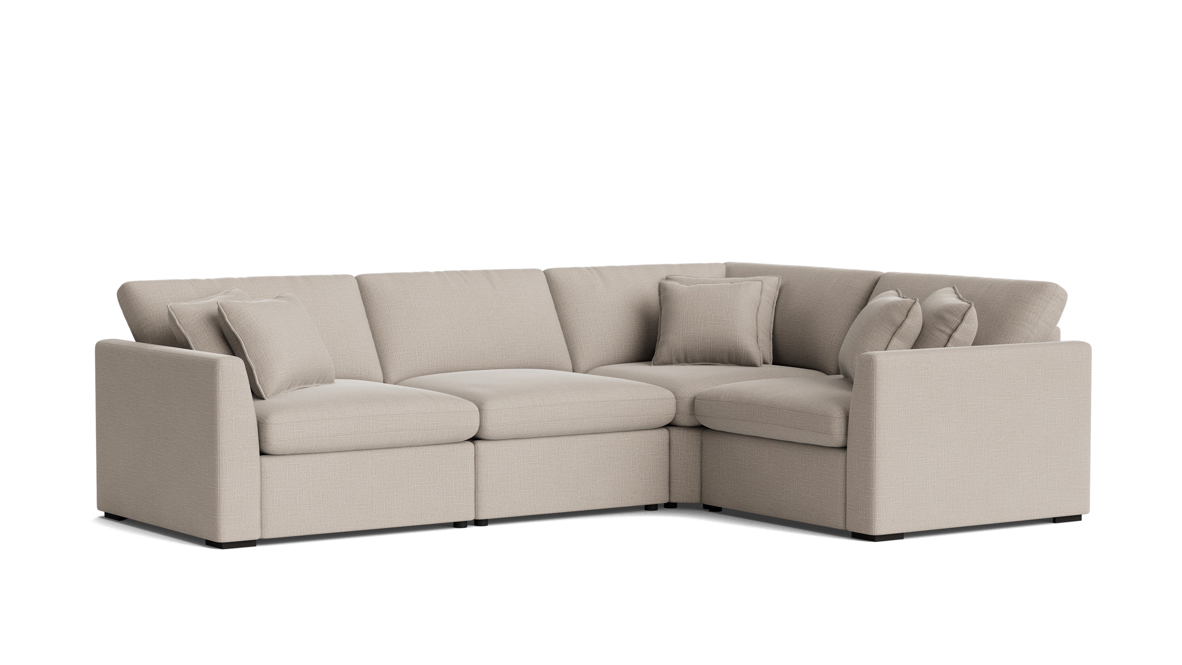 Lift Off Power Recliner 4-Piece Modular Sectional, Light Pebble