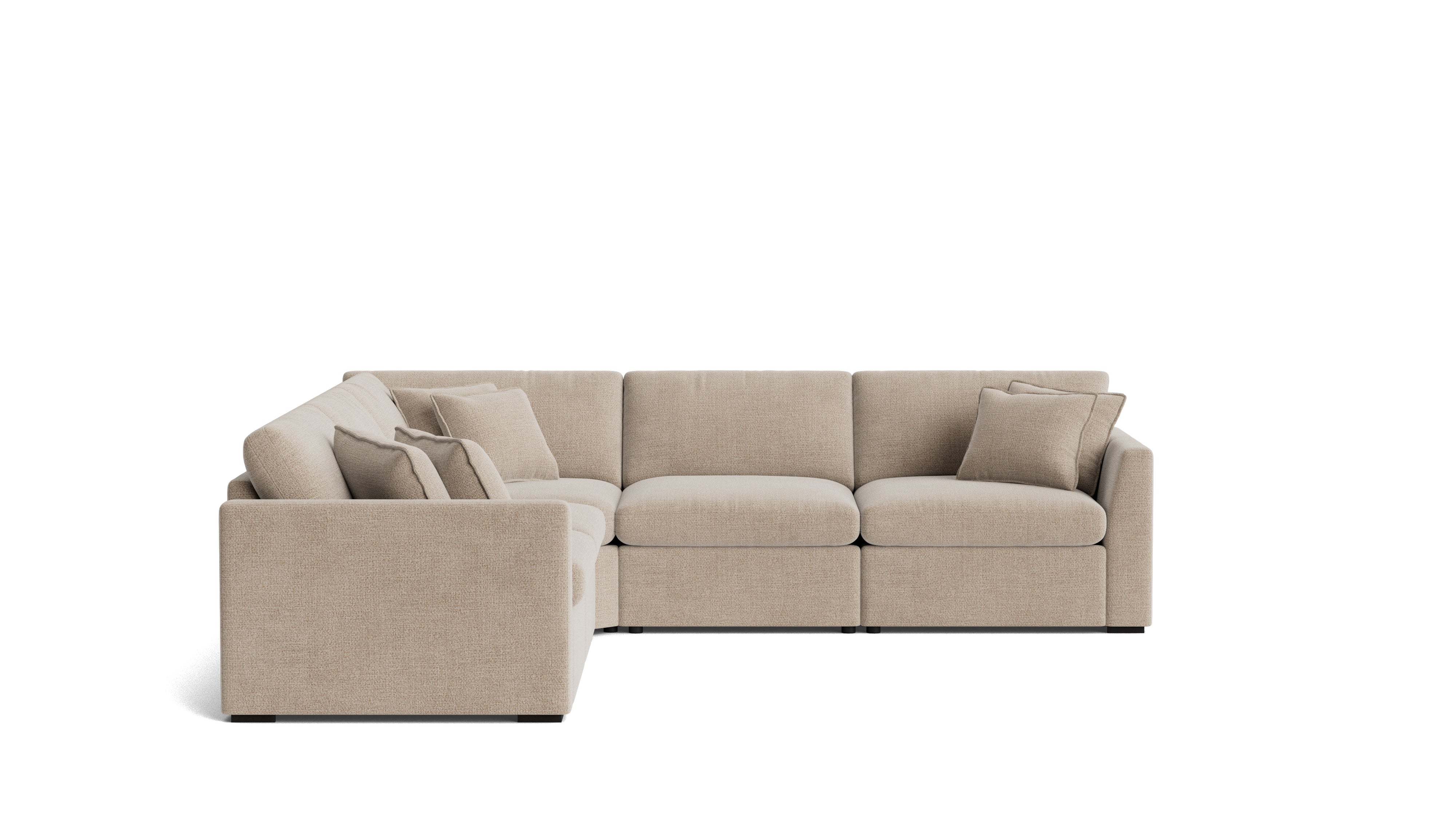 Lift Off Power Recliner 5-Piece Modular Sectional, Champagne