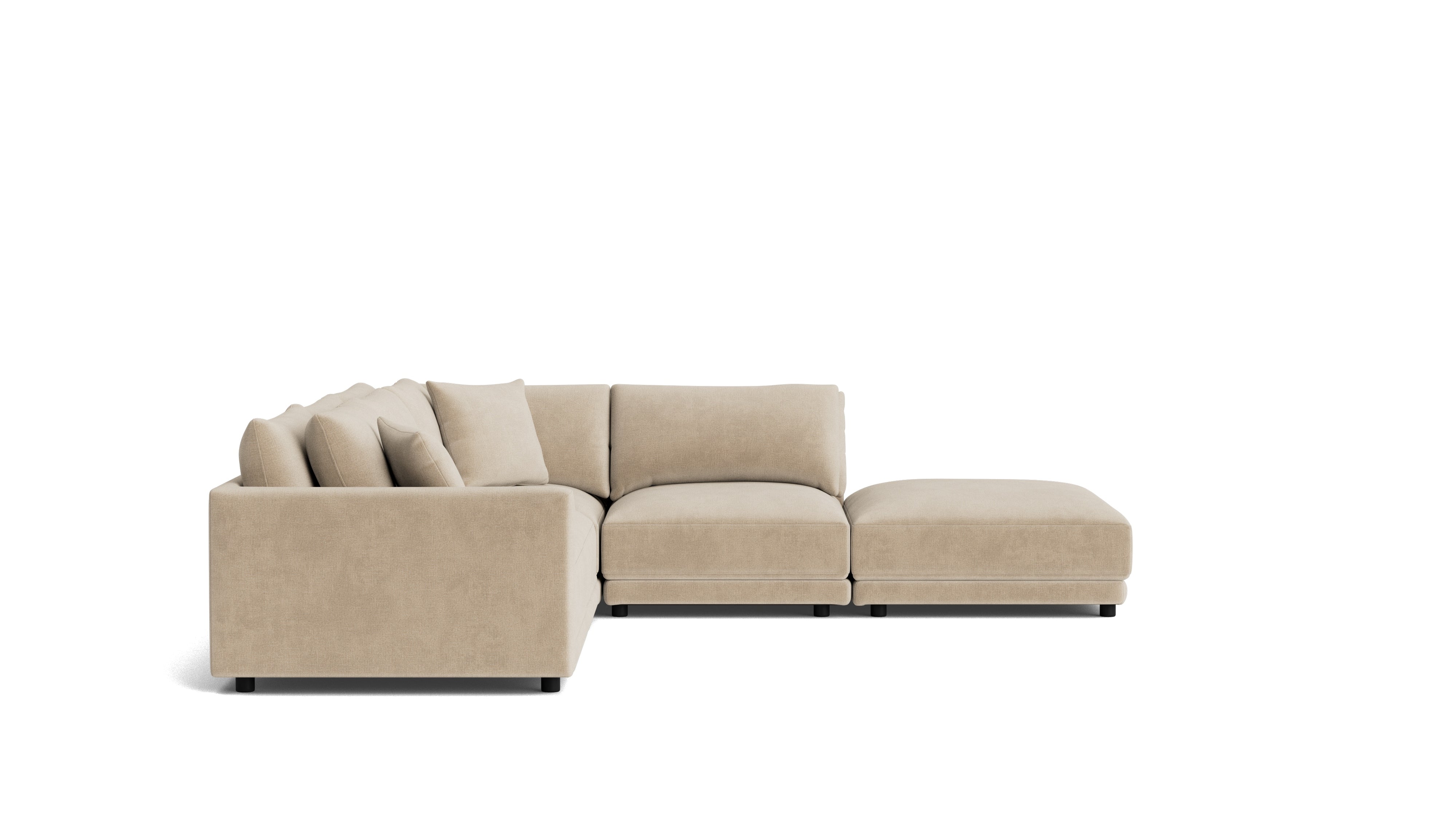 Soft Spot 5-Piece Modular Sectional Right, Cashew