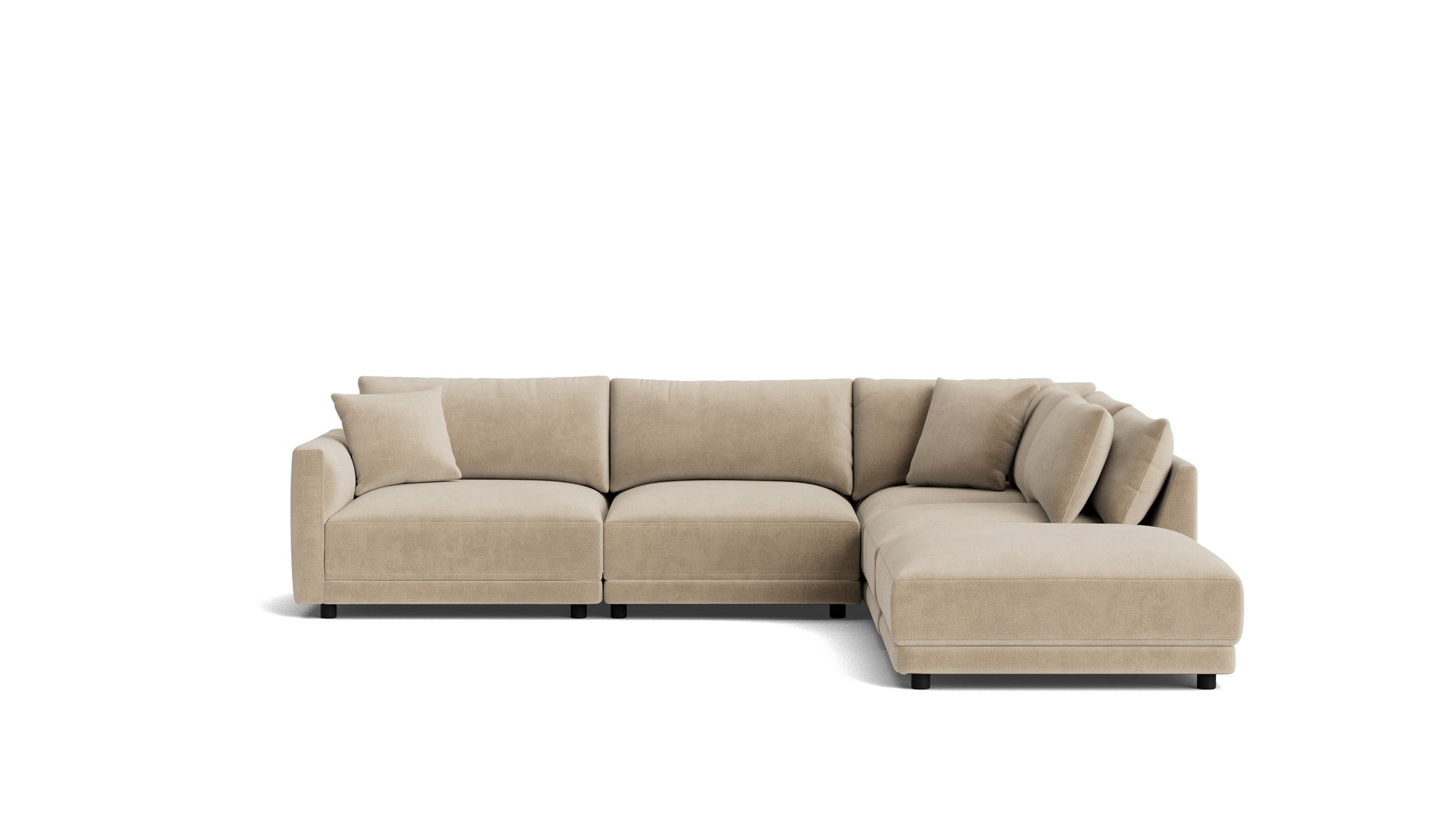 Soft Spot 5-Piece Modular Sectional Right, Cashew_image