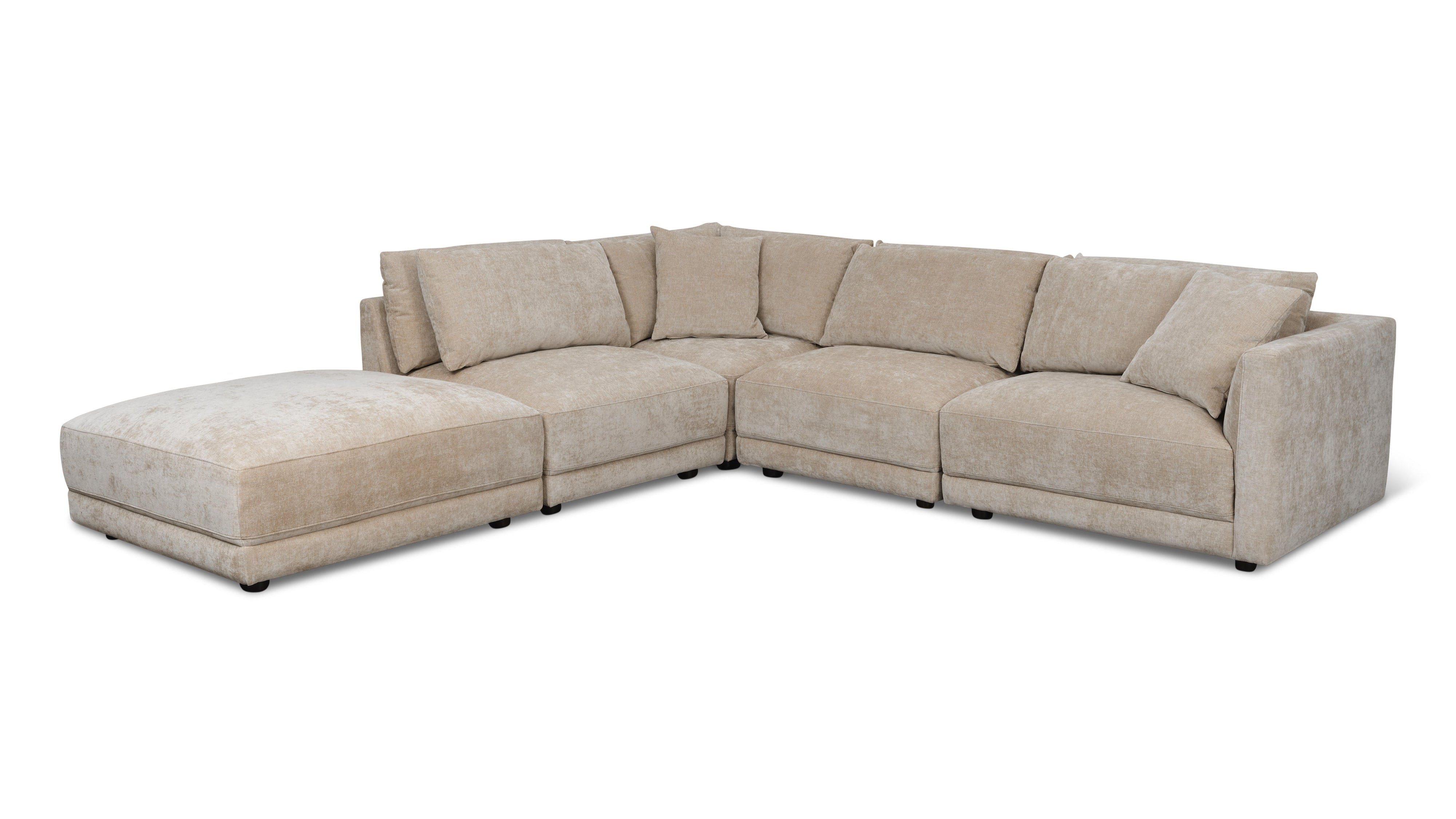 Soft Spot 5-Piece Modular Sectional Left, Cashew - Image 8