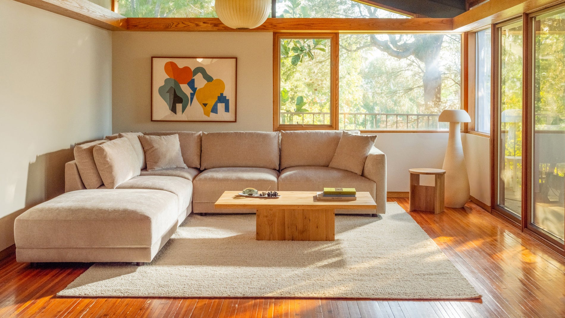 Soft Spot 5-Piece Modular Sectional Left, Cashew_image