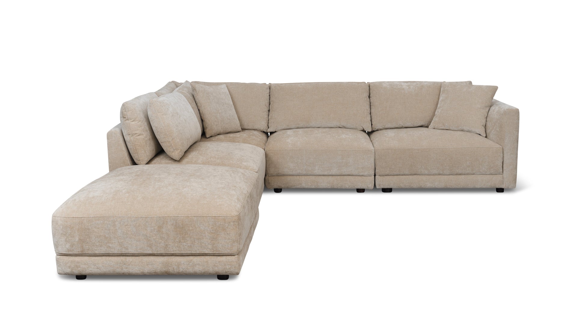 Soft Spot 5-Piece Modular Sectional Left, Cashew_image