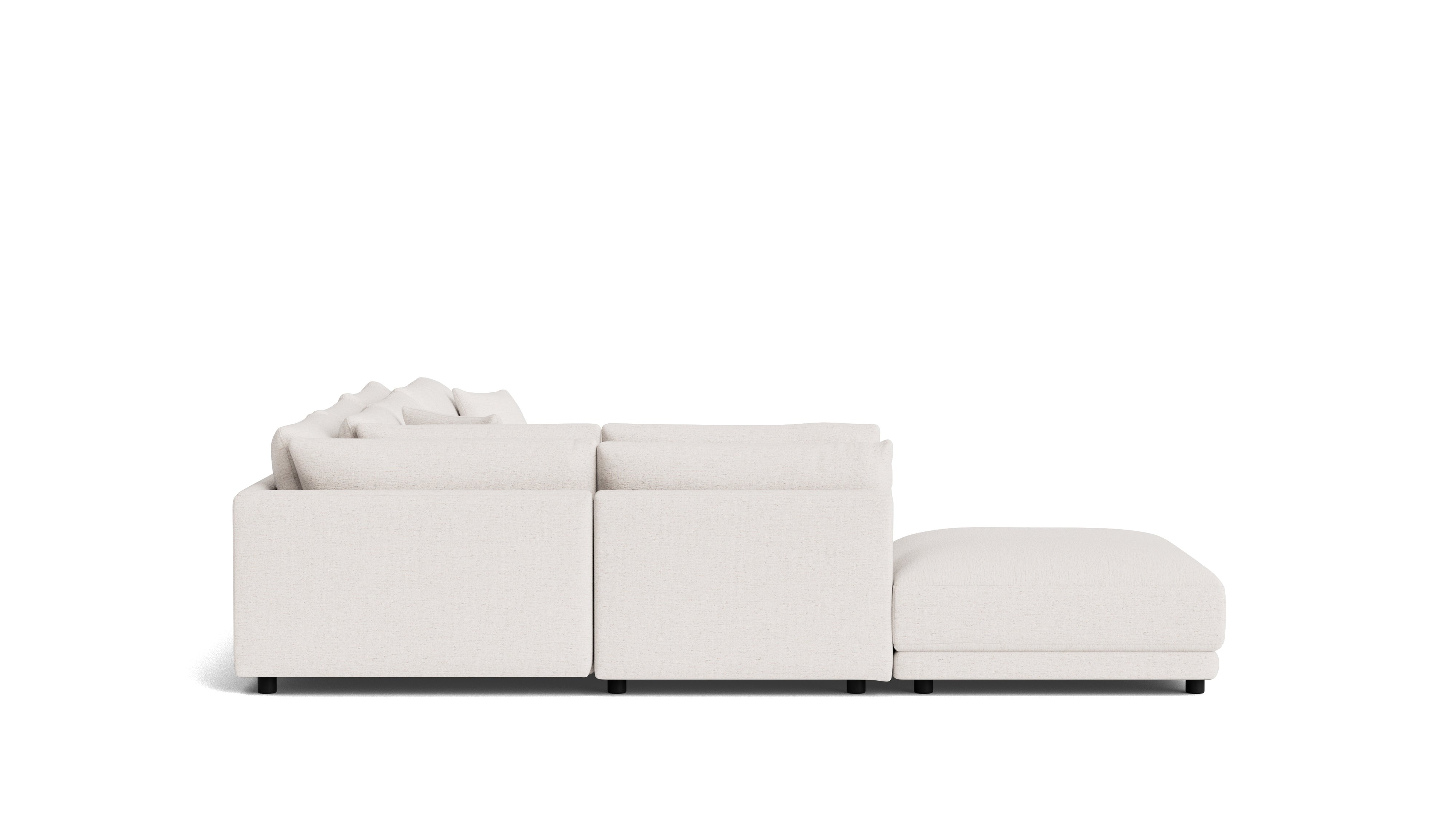 Soft Spot 5-Piece Modular Sectional Left, Nomad Snow