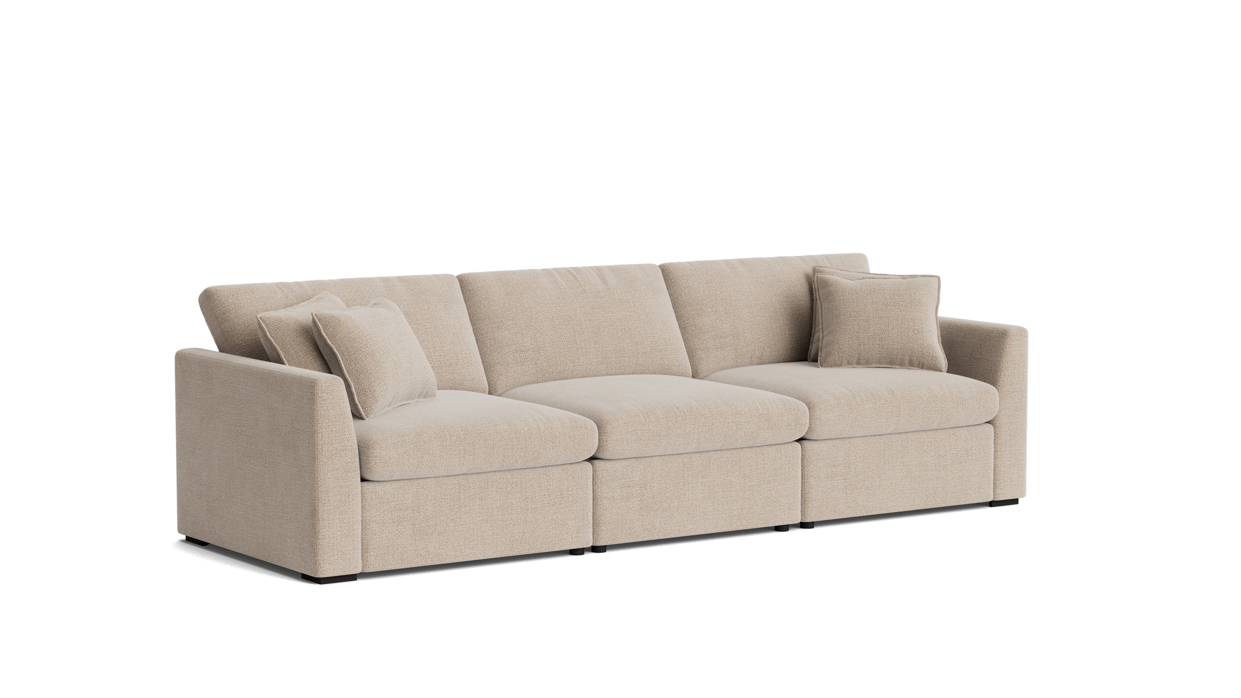 Lift Off Power Recliner 3-Piece Modular Sofa, Champagne