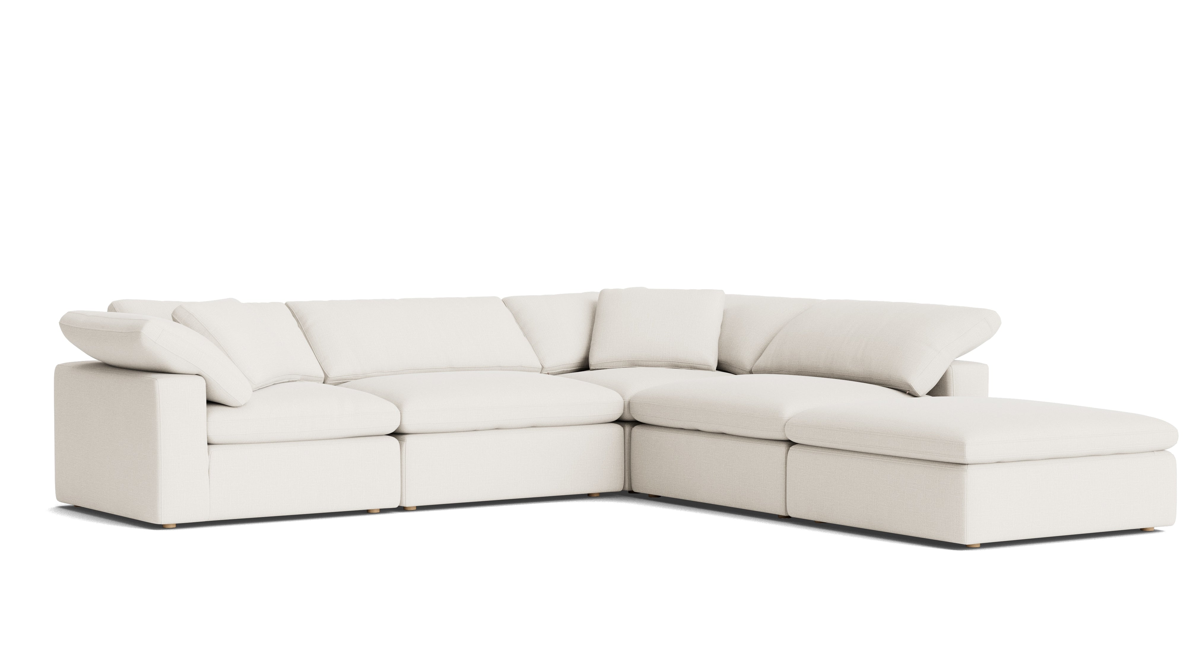 Movie Night™ 5 - Piece Modular Sectional, Large, Cream Linen - Sundays Company CanadaSEC-YJ-901-018