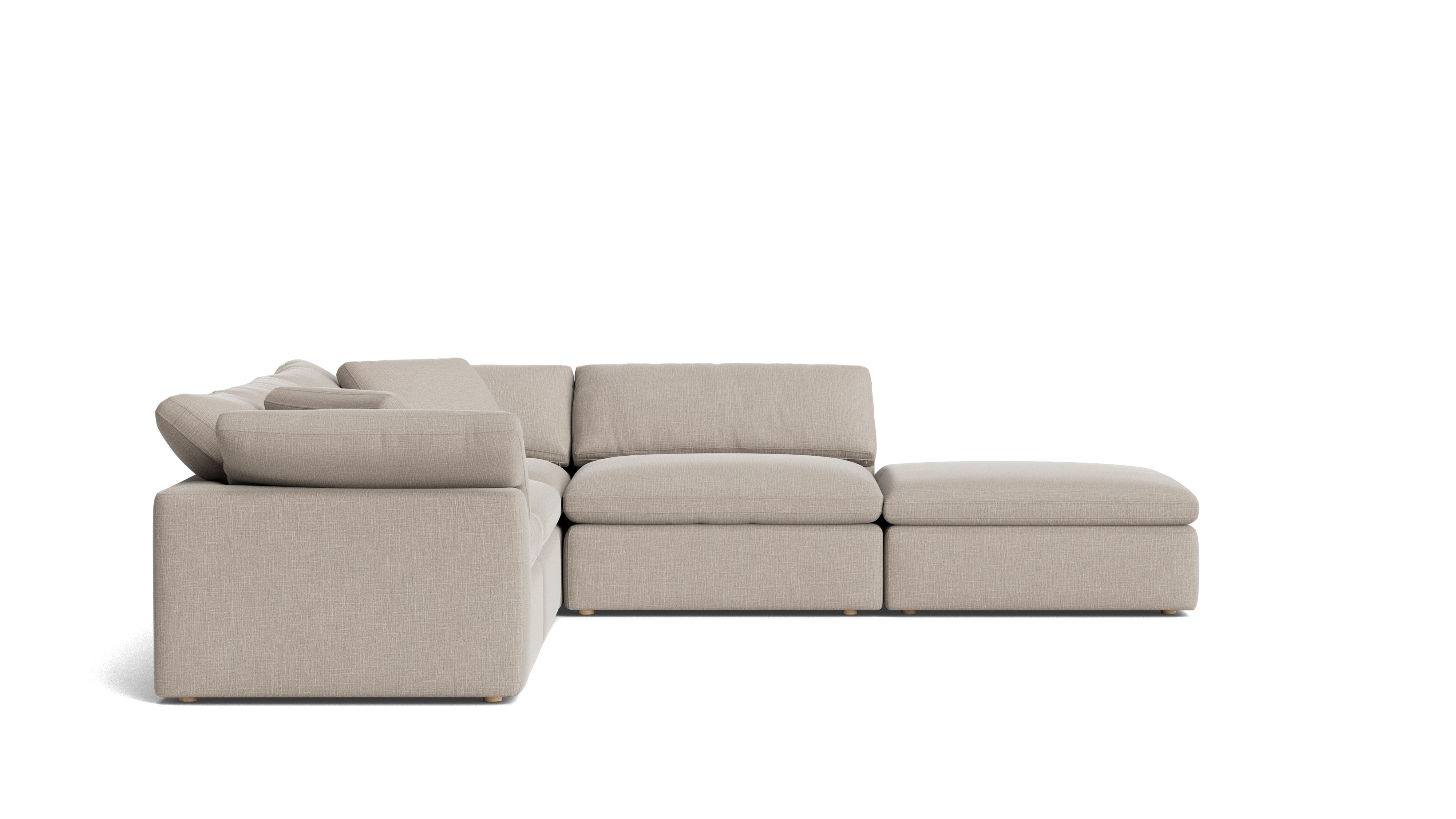 Movie Night™ 5-Piece Modular Sectional, Large, Light Pebble