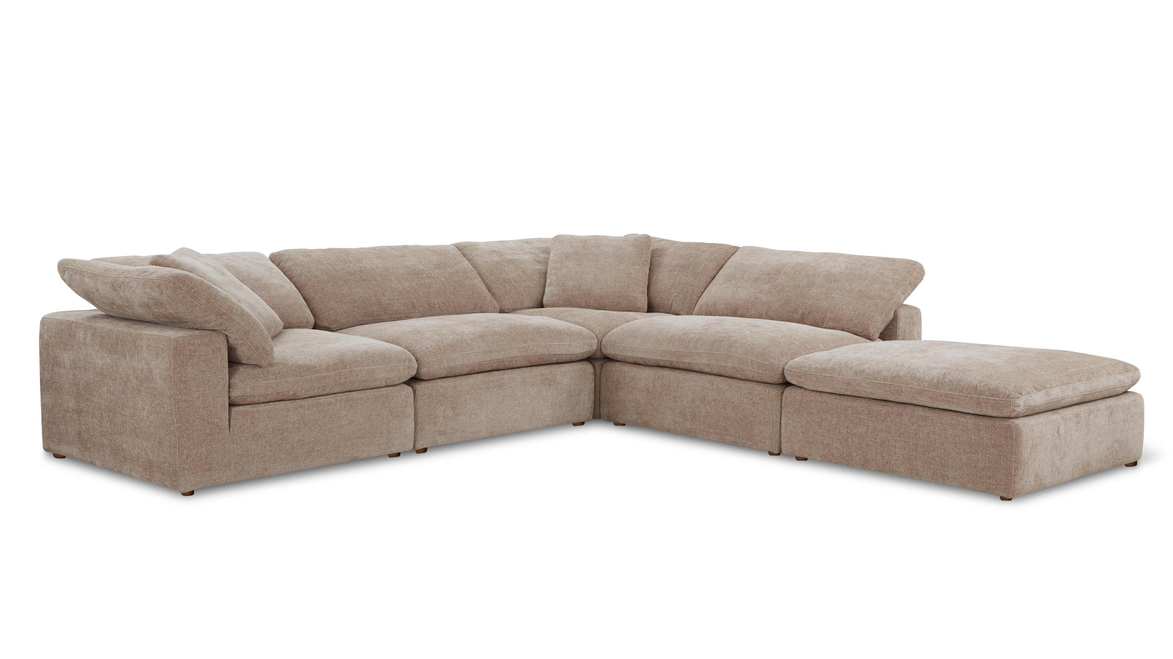 Movie Night™ 5-Piece Modular Sectional, Large, Champagne - Image 11