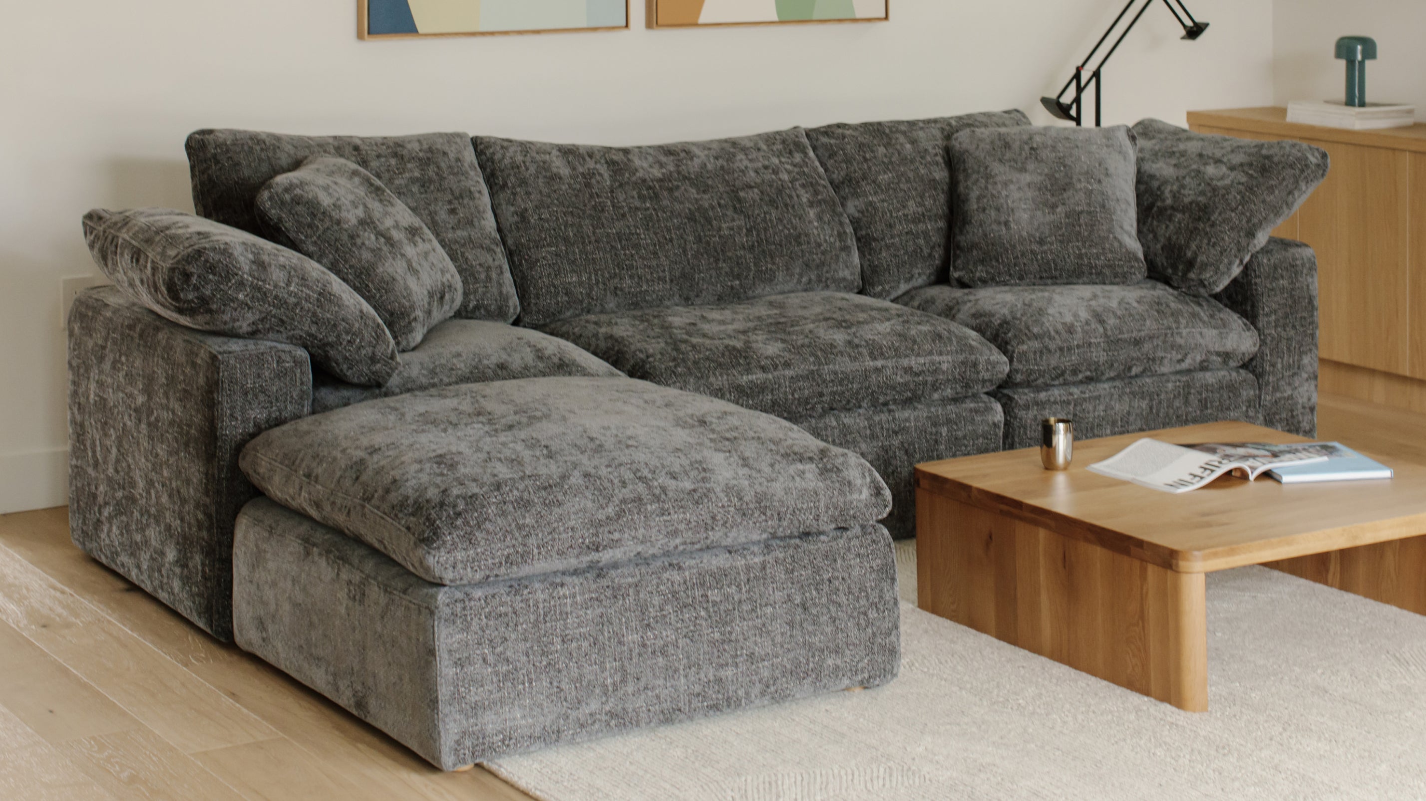 Movie Night™ 4-Piece Modular Sectional, Large, Truffle - Image 9