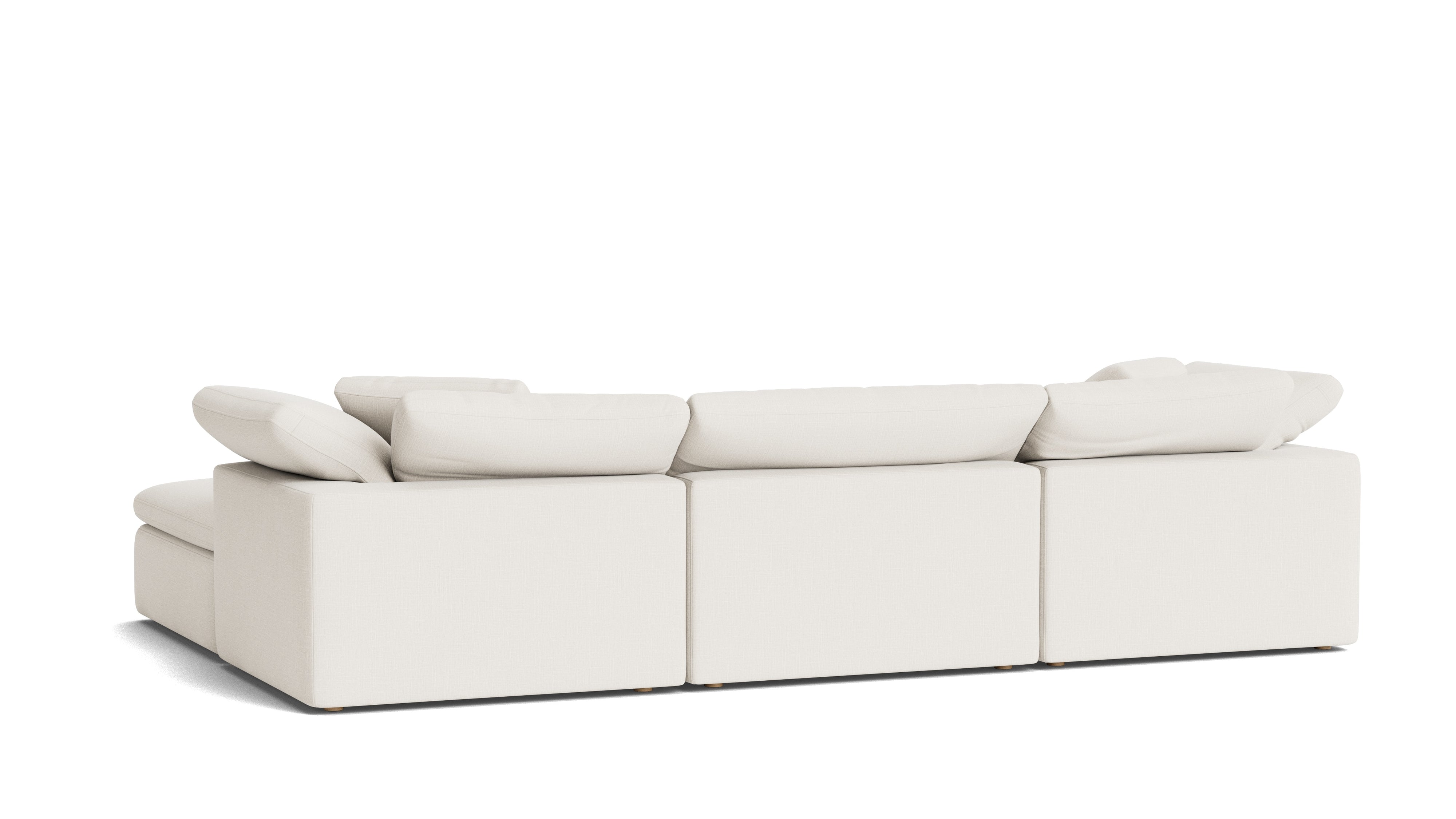 Movie Night™ 4-Piece Modular Sectional, Large, Cream Linen