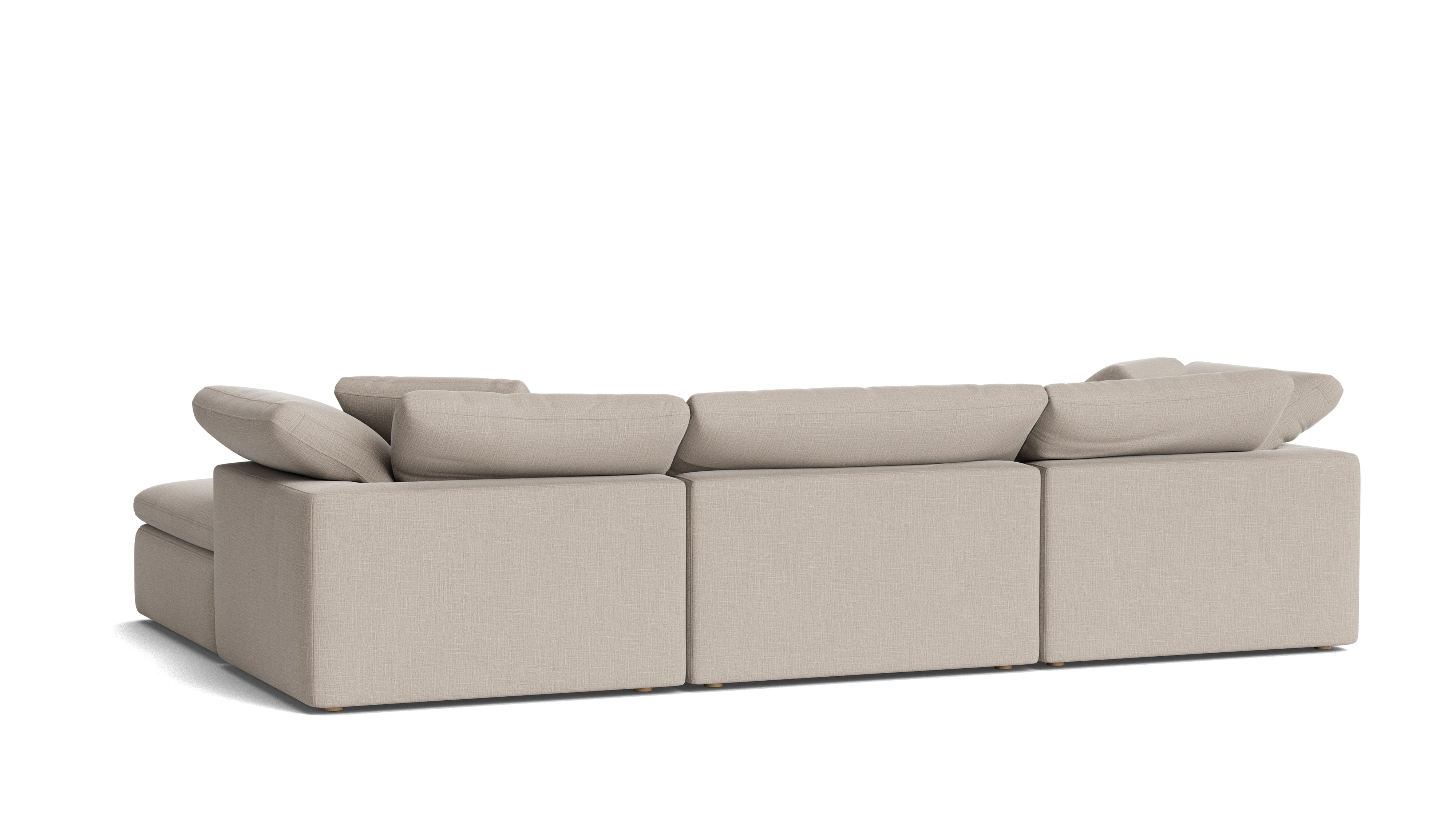 Movie Night™ 4-Piece Modular Sectional, Large, Light Pebble
