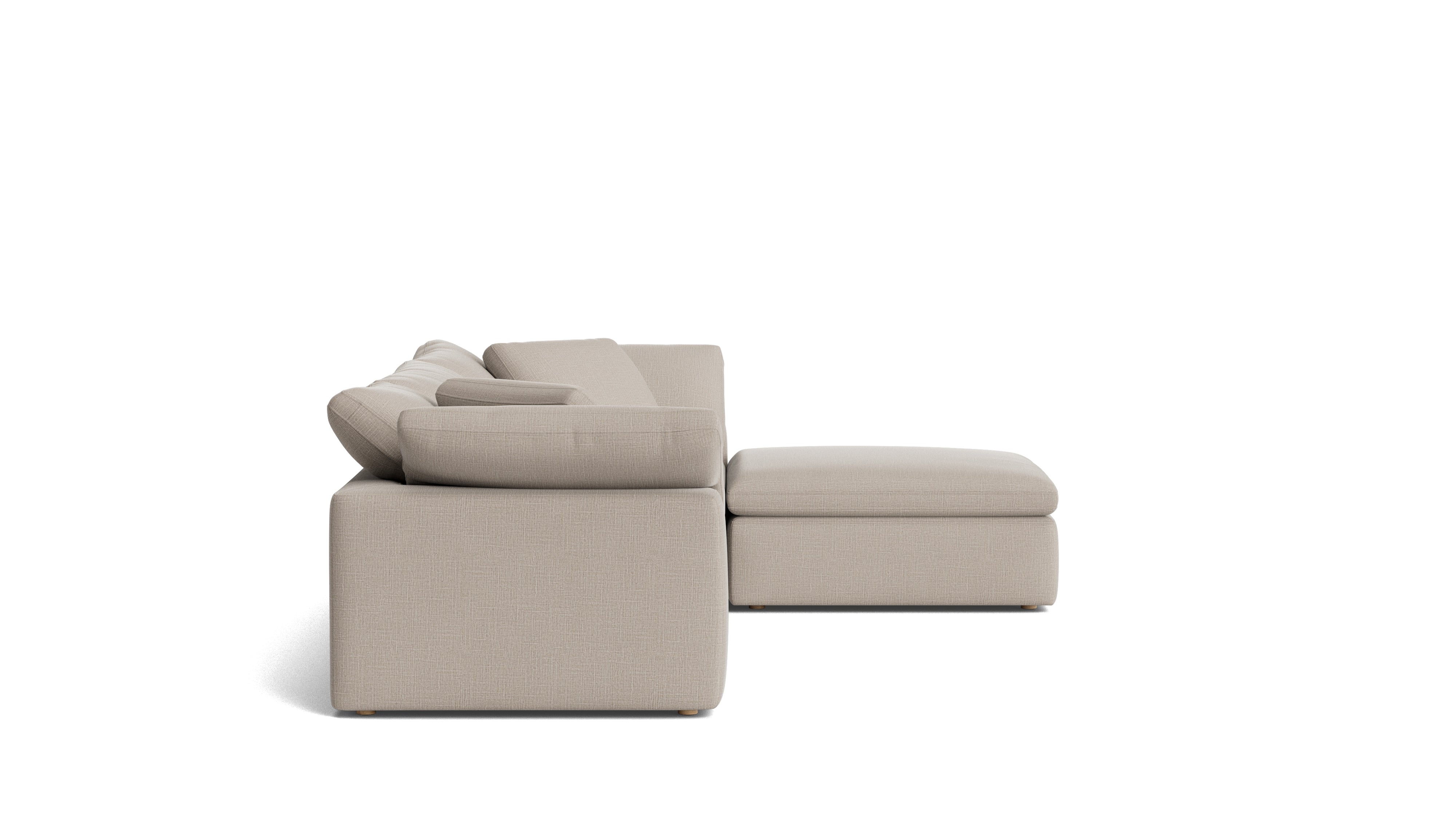 Movie Night™ 4-Piece Modular Sectional, Large, Light Pebble