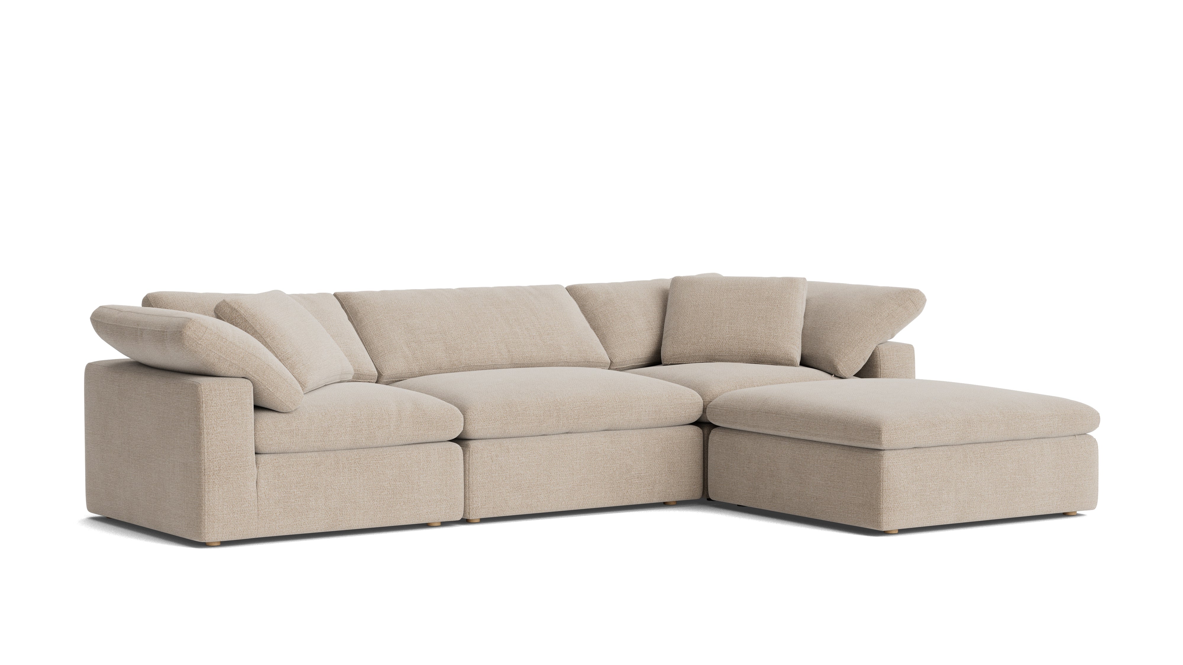 Movie Night™ 4-Piece Modular Sectional, Large, Champagne