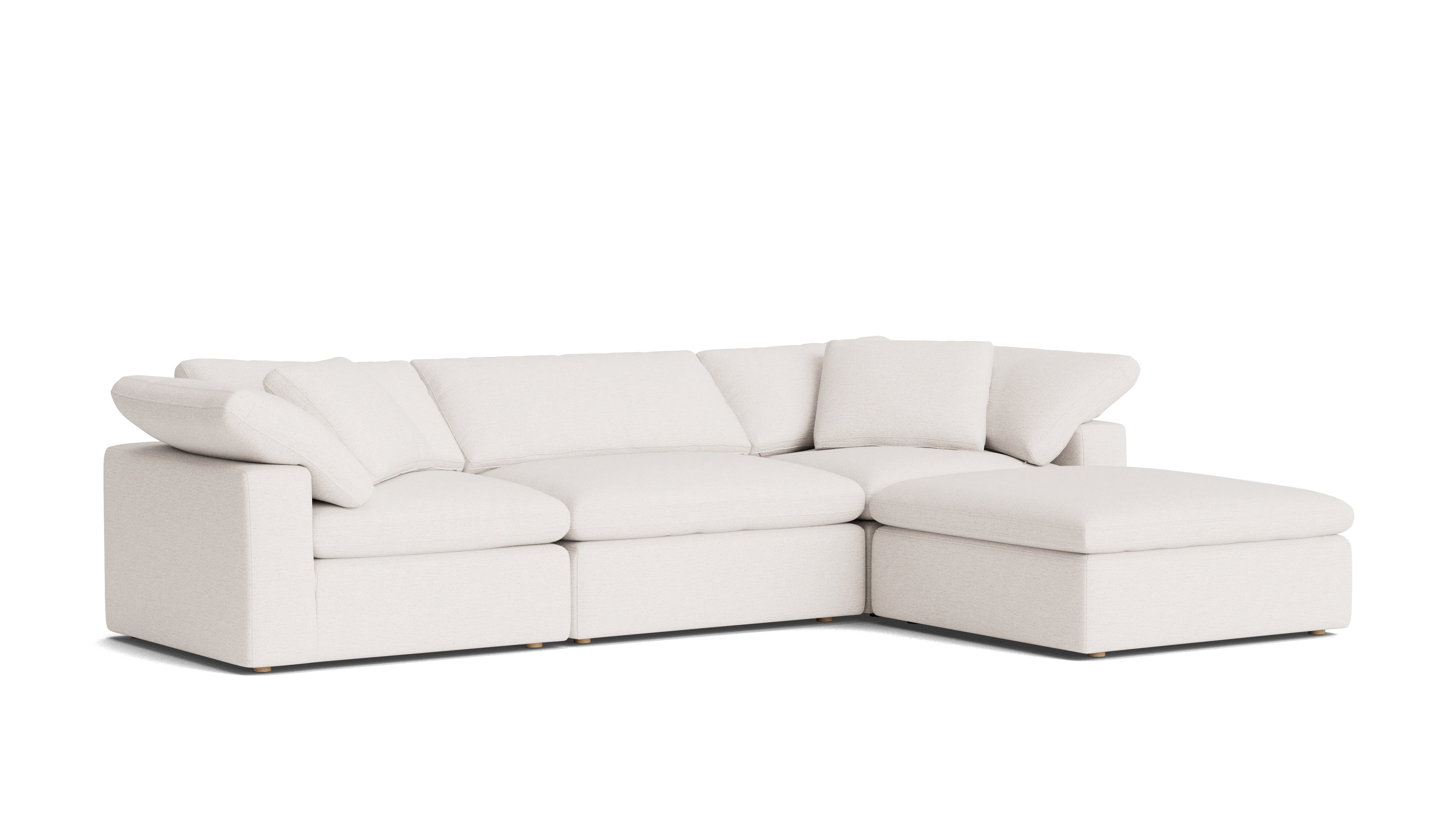 Movie Night™ 4-Piece Modular Sectional, Large, Nomad Snow