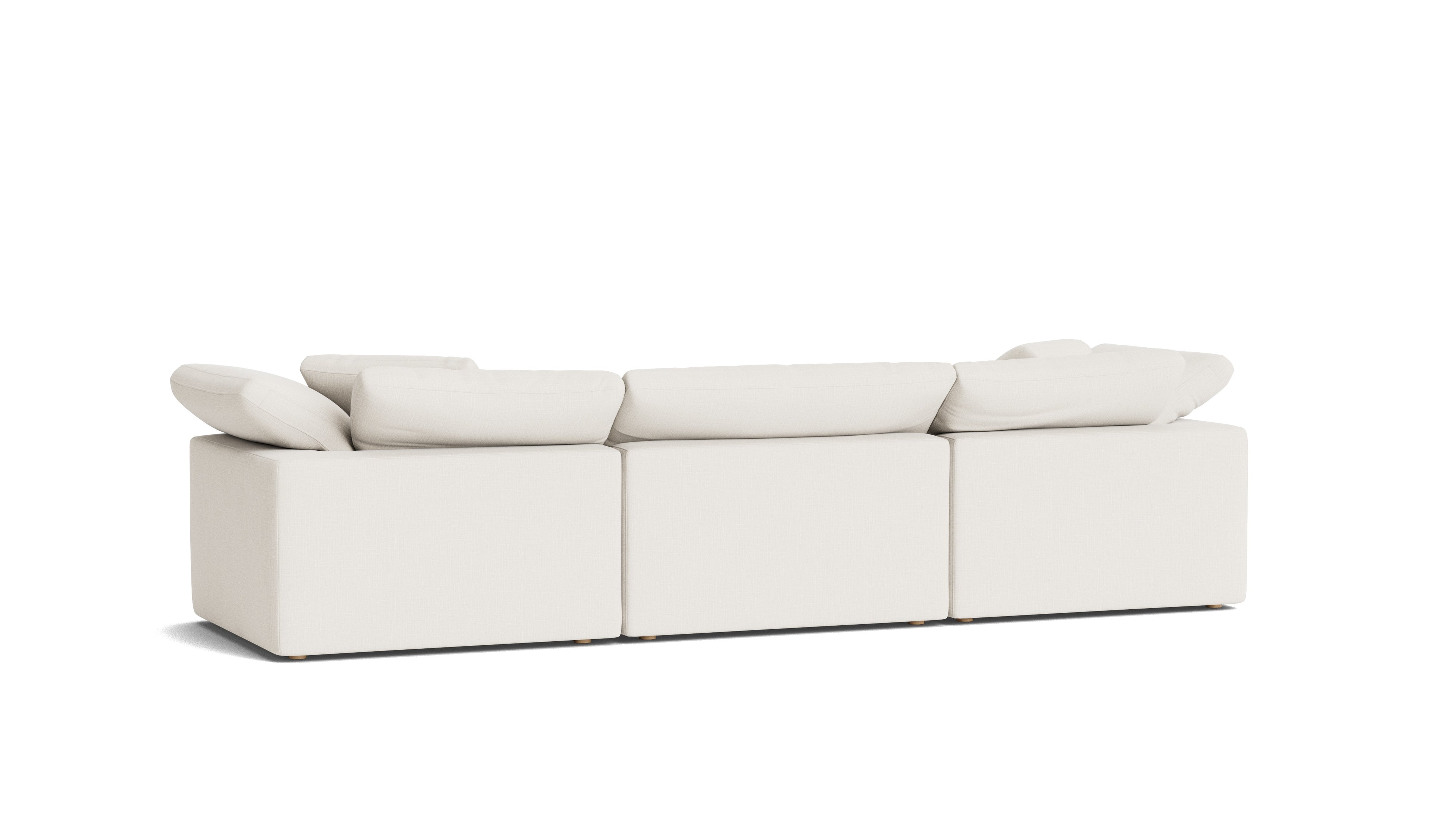 Movie Night™ 3-Piece Modular Sofa, Large, Cream Linen