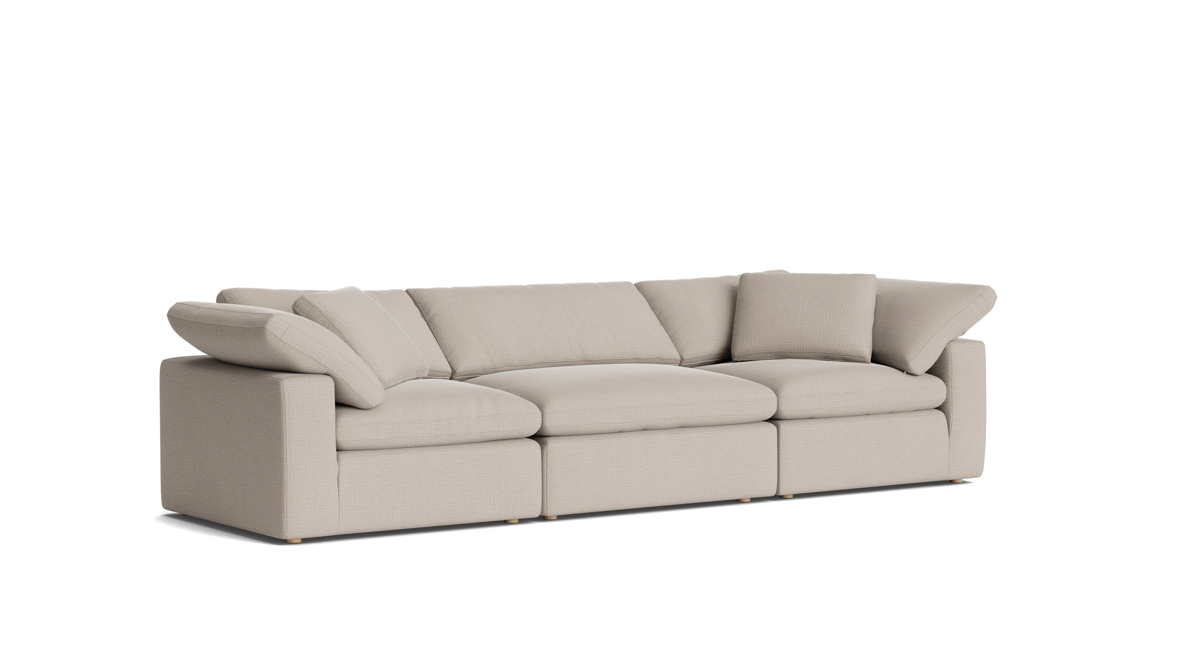 Movie Night™ 3-Piece Modular Sofa, Large, Light Pebble