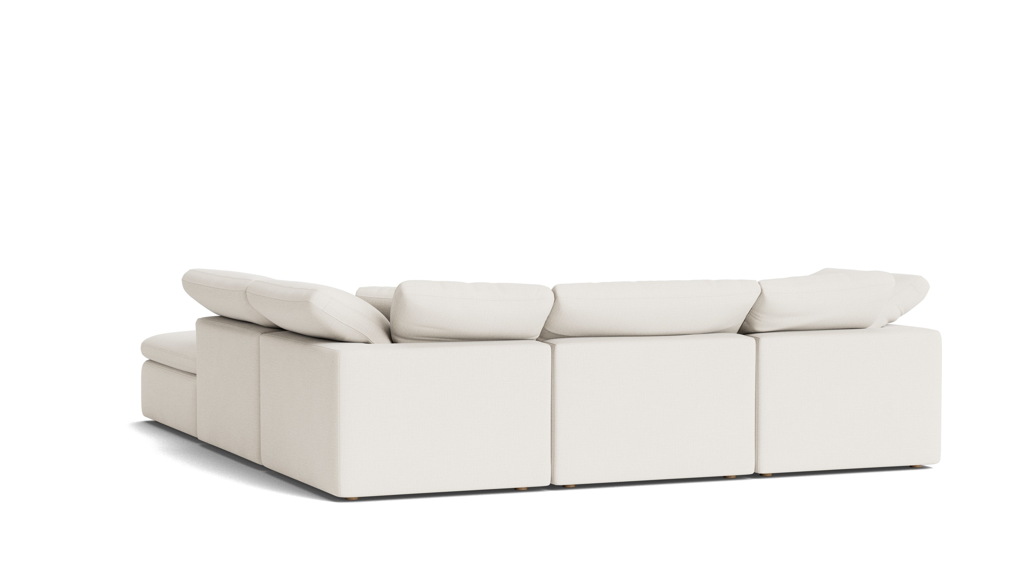 Movie Night™ 5-Piece Modular Sectional, Standard, Cream Linen